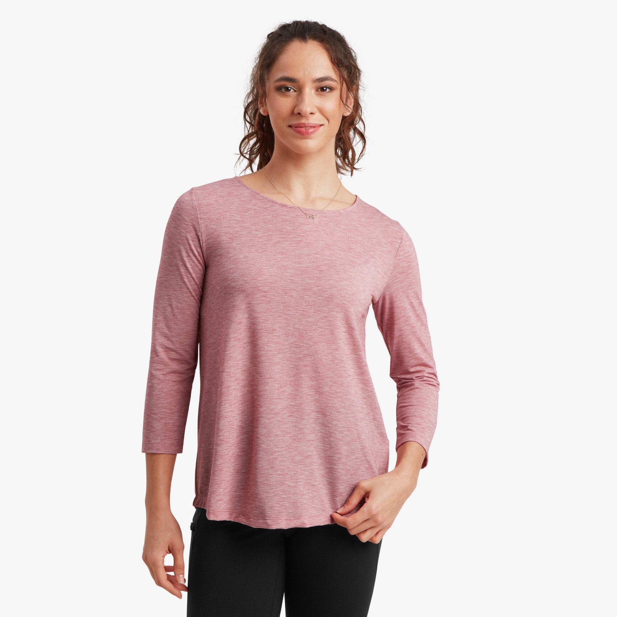 Asha 3/4 Sleeve Top - Mineral Red