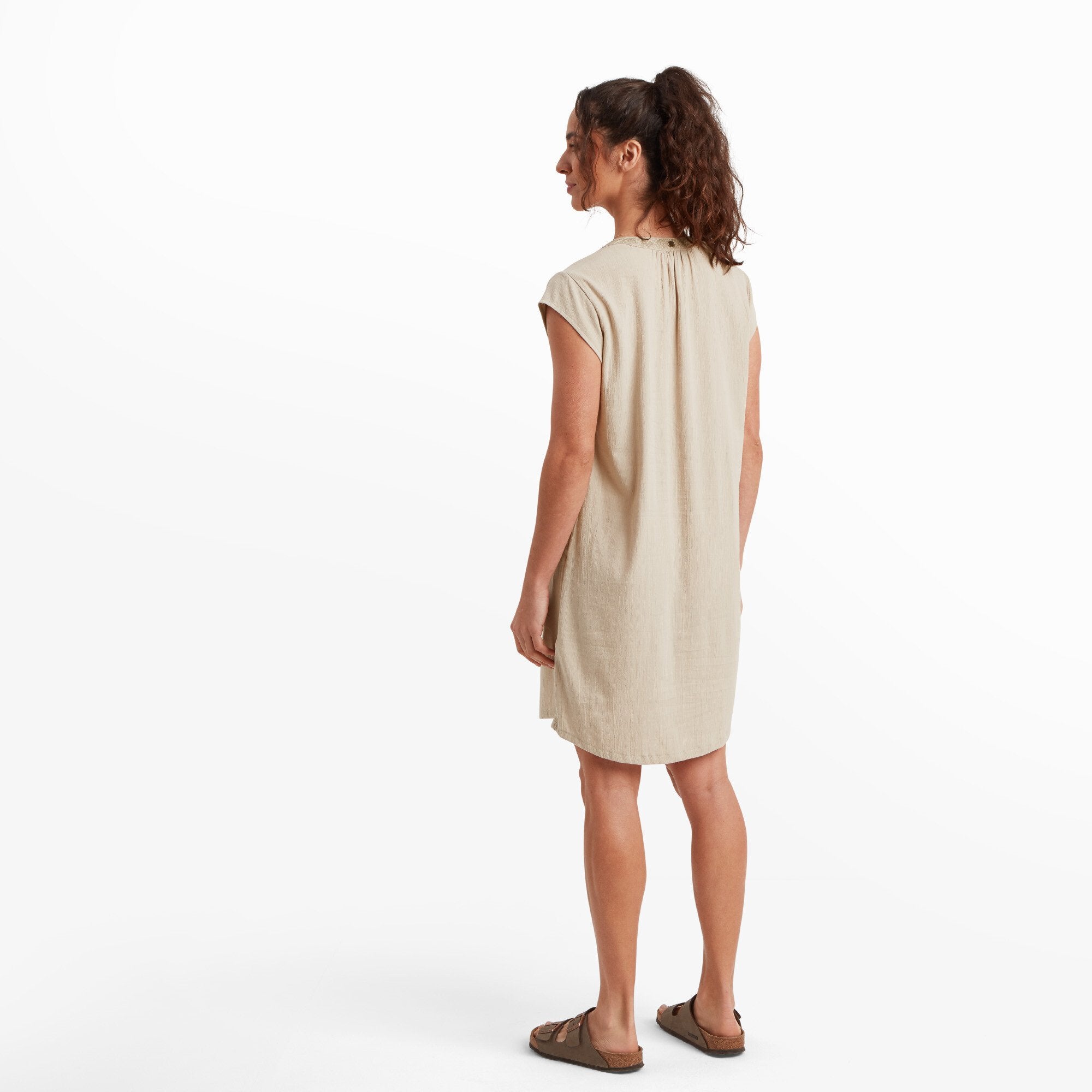 Hara Cap Sleeve Dress - Goa Sand