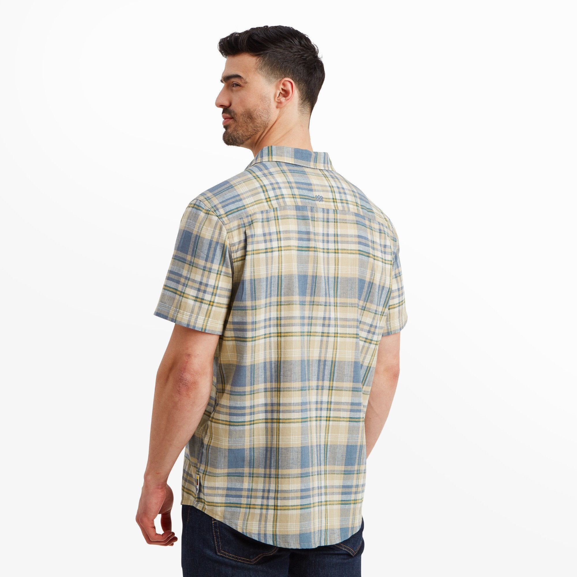 Hosh Plaid Short Sleeve Shirt - Bardiya Sand