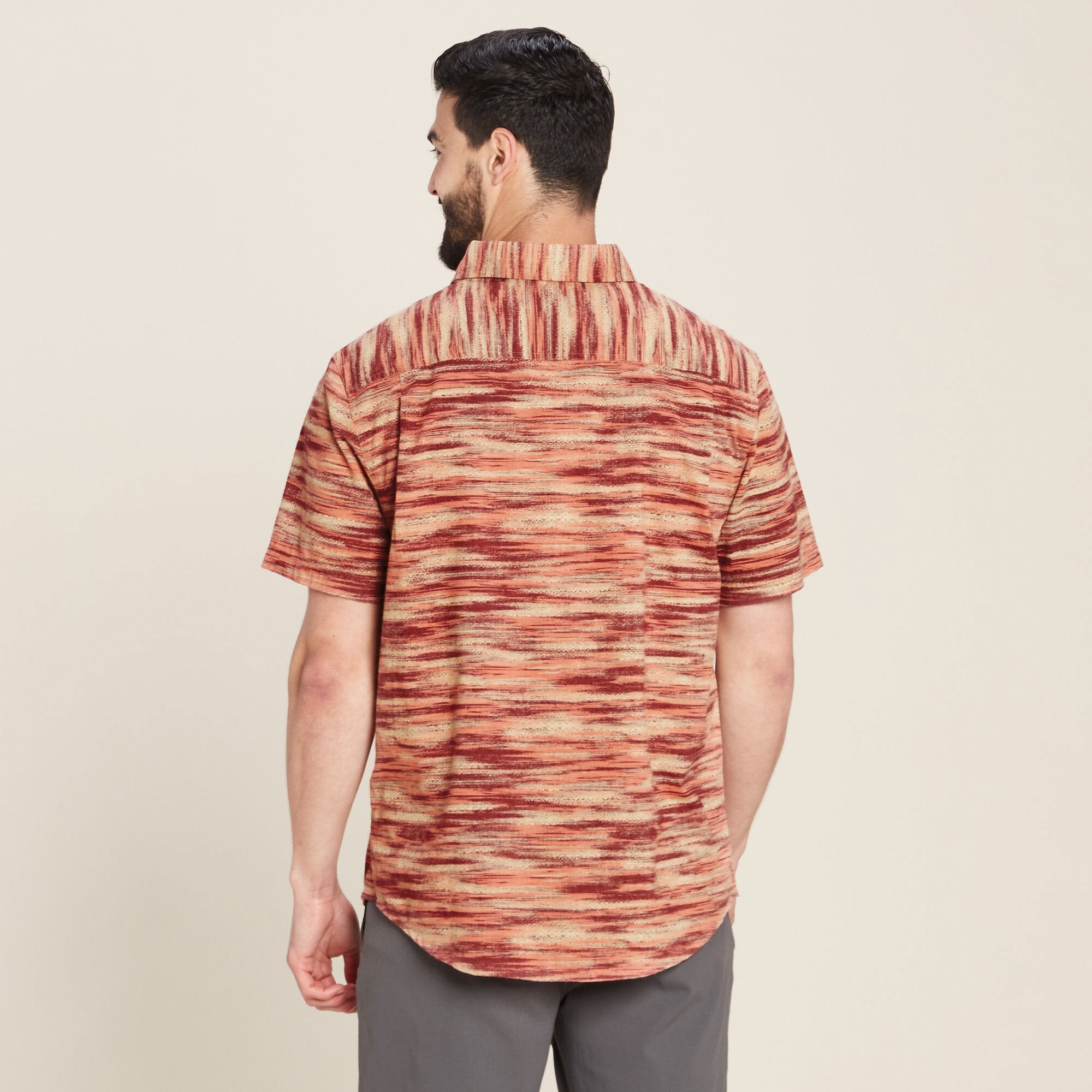 Khamsu Short Sleeve Shirt - Desert Sand Space Dye