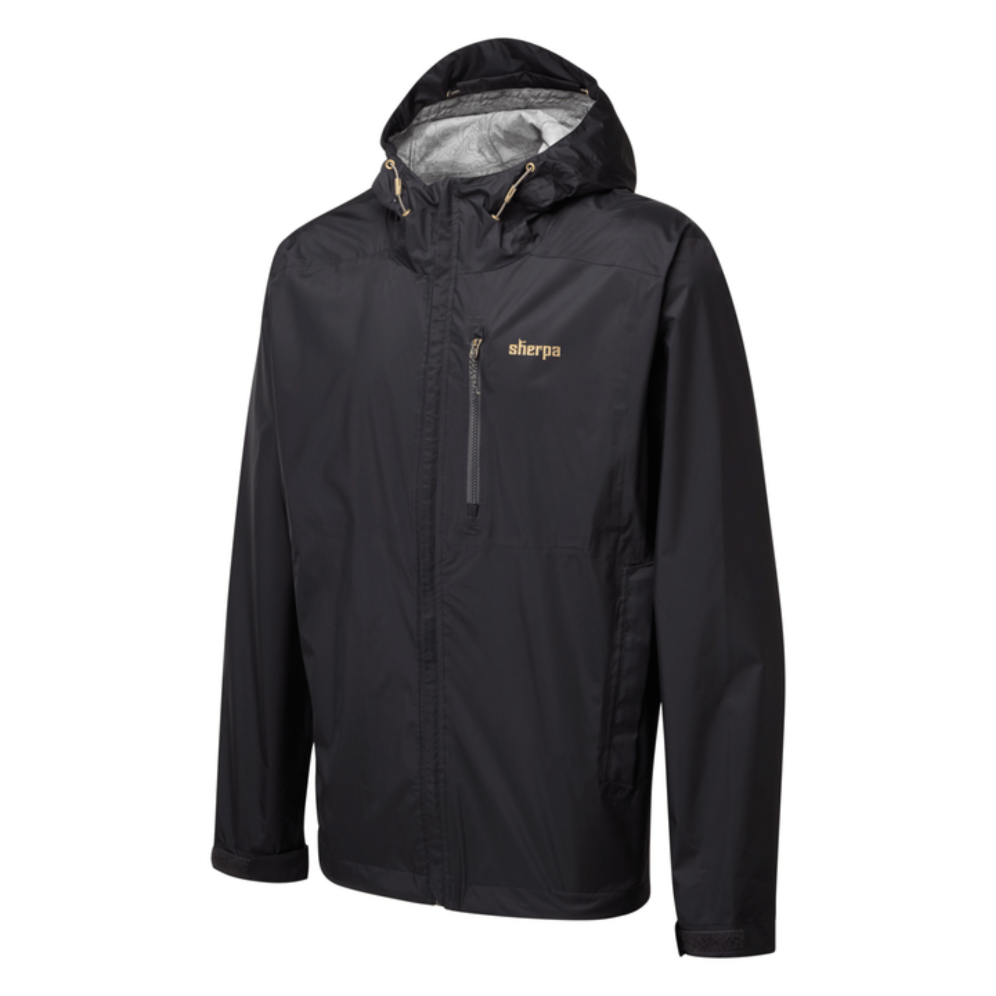 Sherpa Adventure Gear Kunde 2.5-Layer Jacket in Black from a side angle