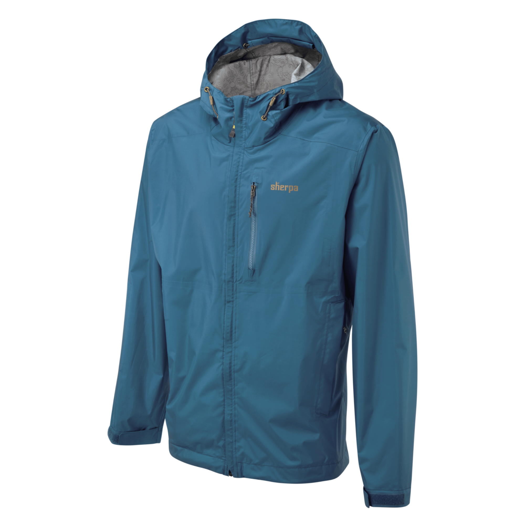 Sherpa Adventure Gear Kunde 2.5-Layer Jacket in Blue from a side angle