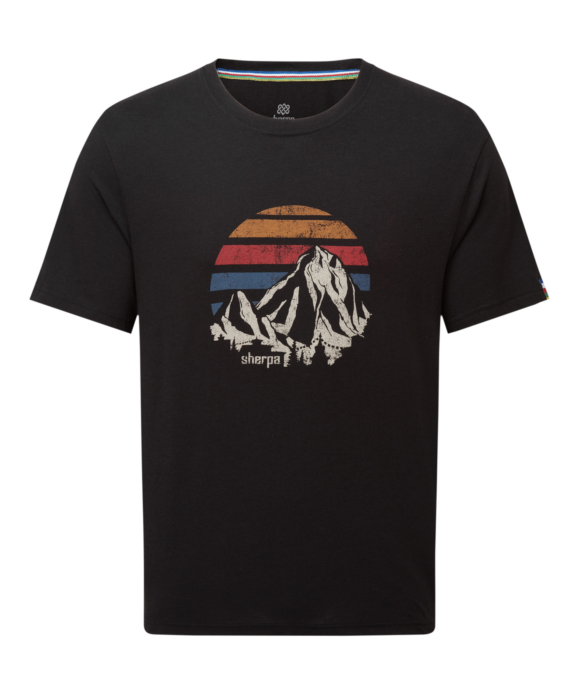 Sherpa Adventure Gear Mens Bali Retro Sunset T-shirt Black