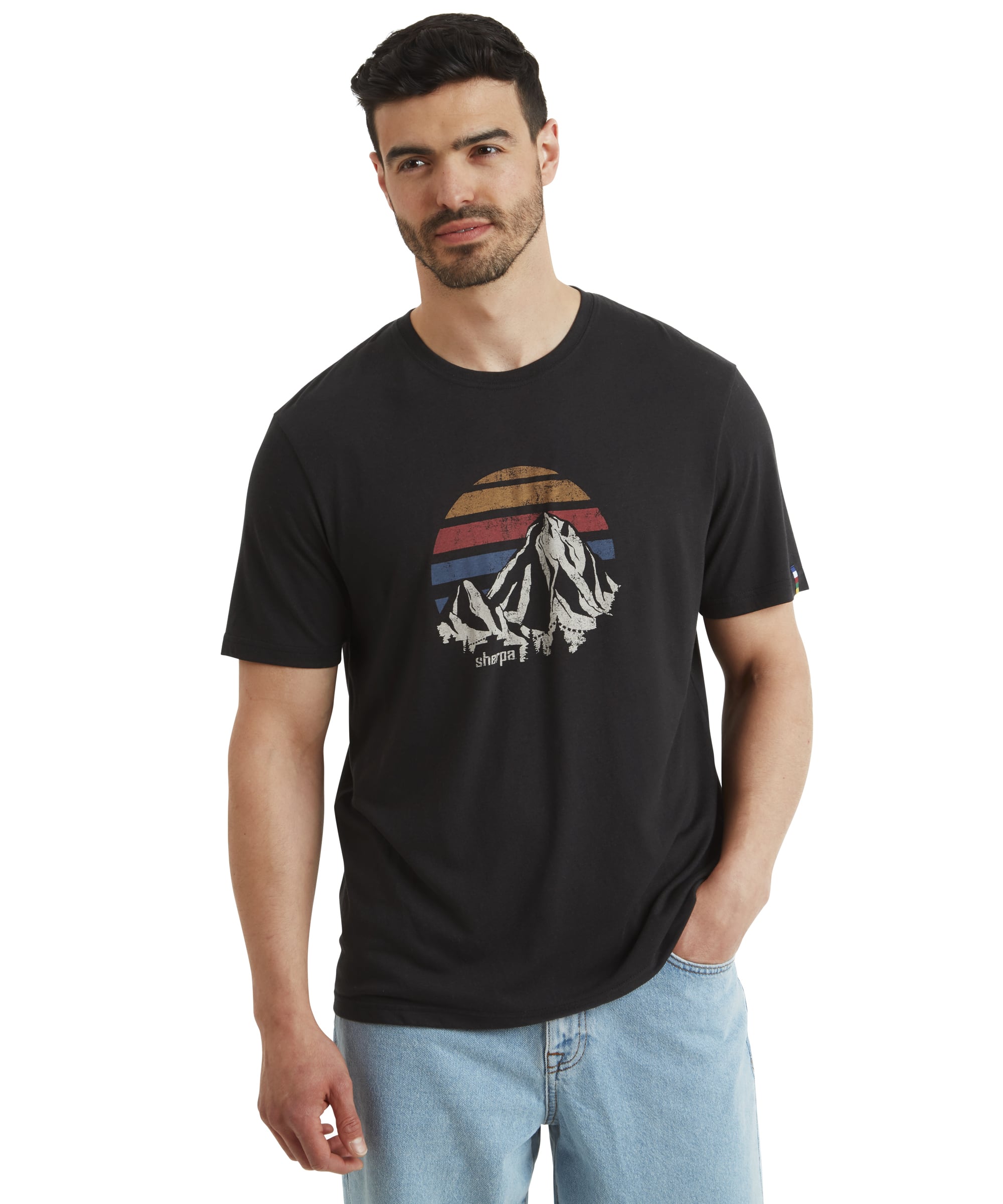 Bali Retro Sunset T-Shirt - Black