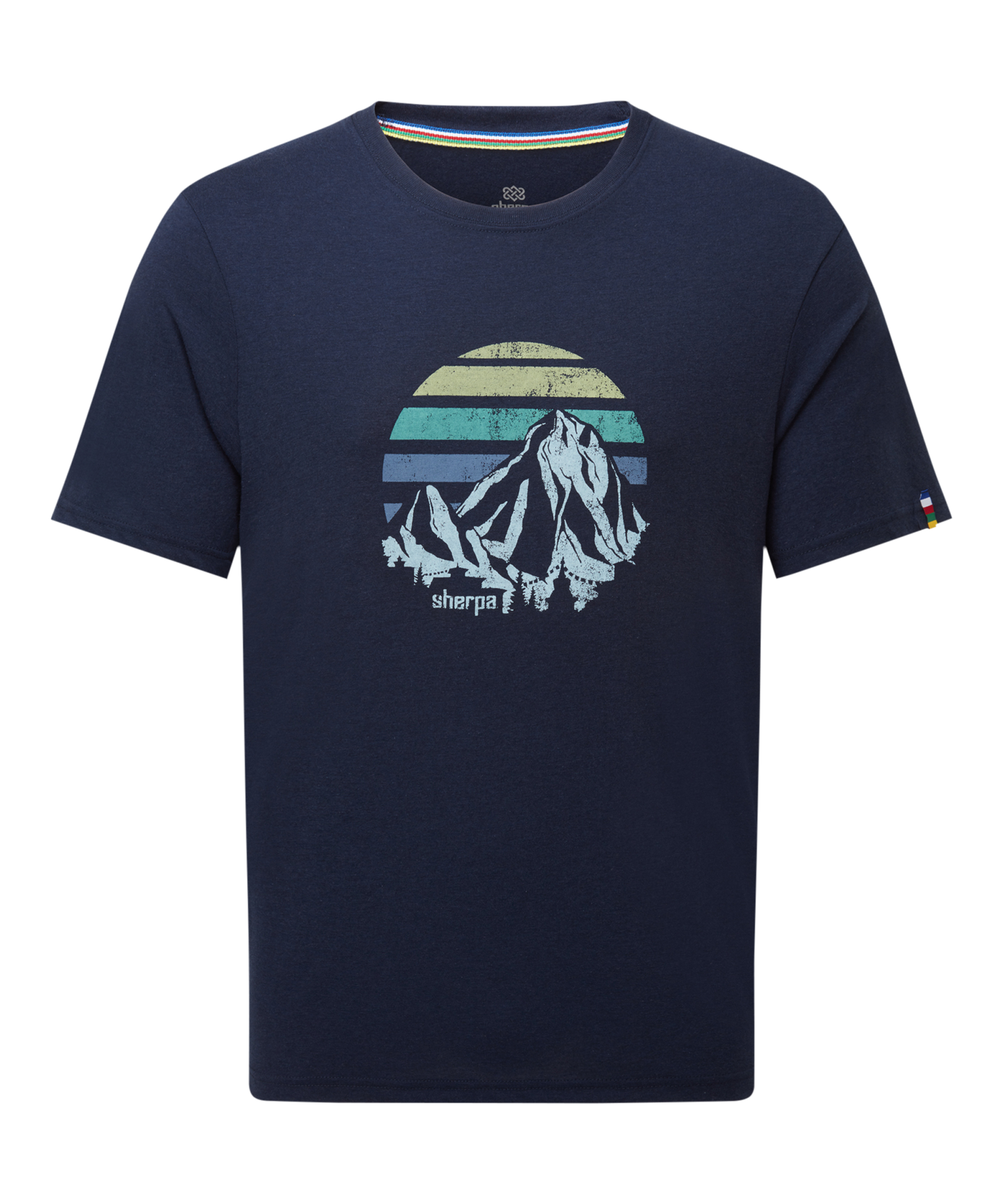 Sherpa Adventure Gear Mens Bali Retro Sunset T-shirt Blue