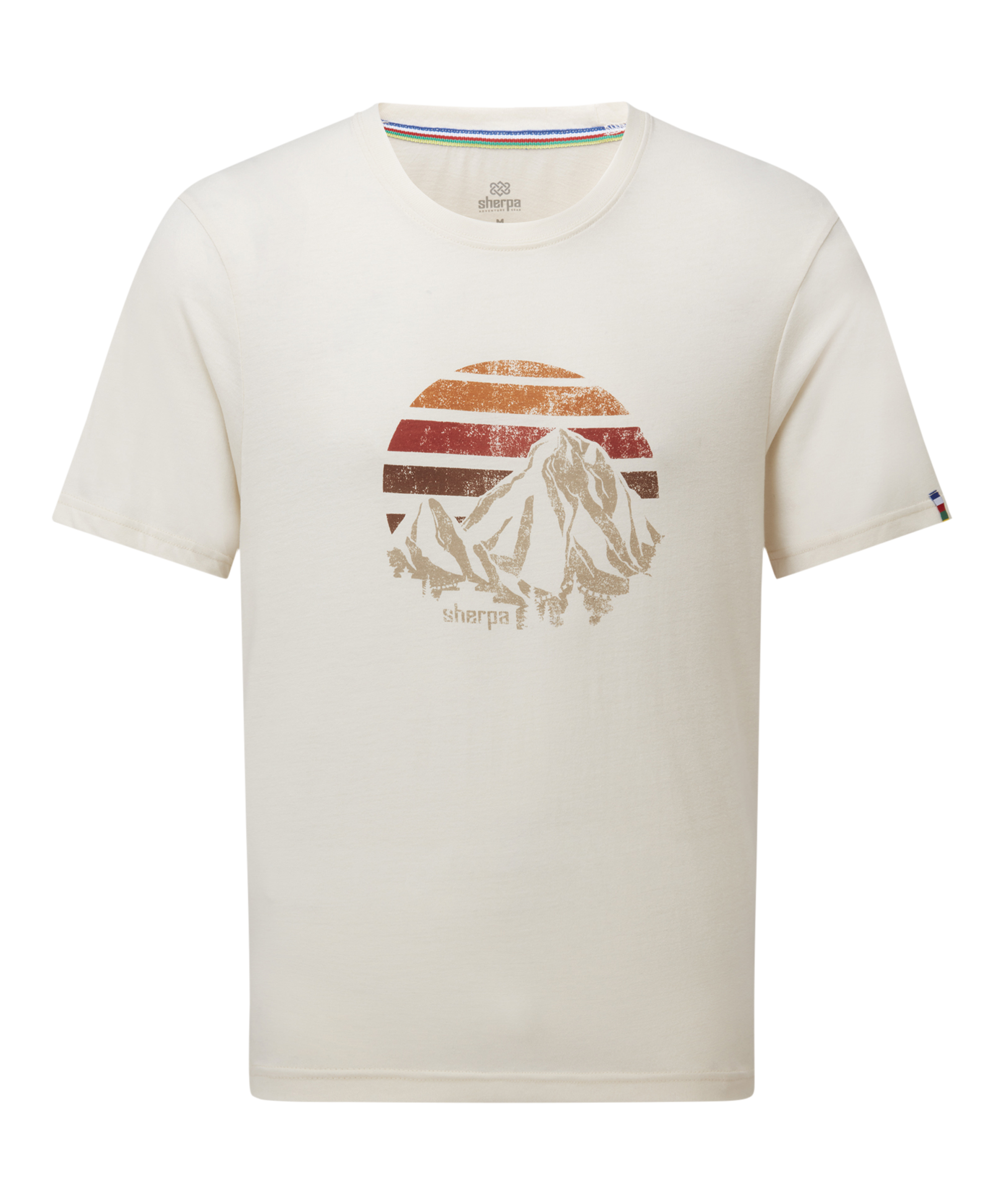 Sherpa Adventure Gear Mens Bali Retro Sunset T-shirt Cream