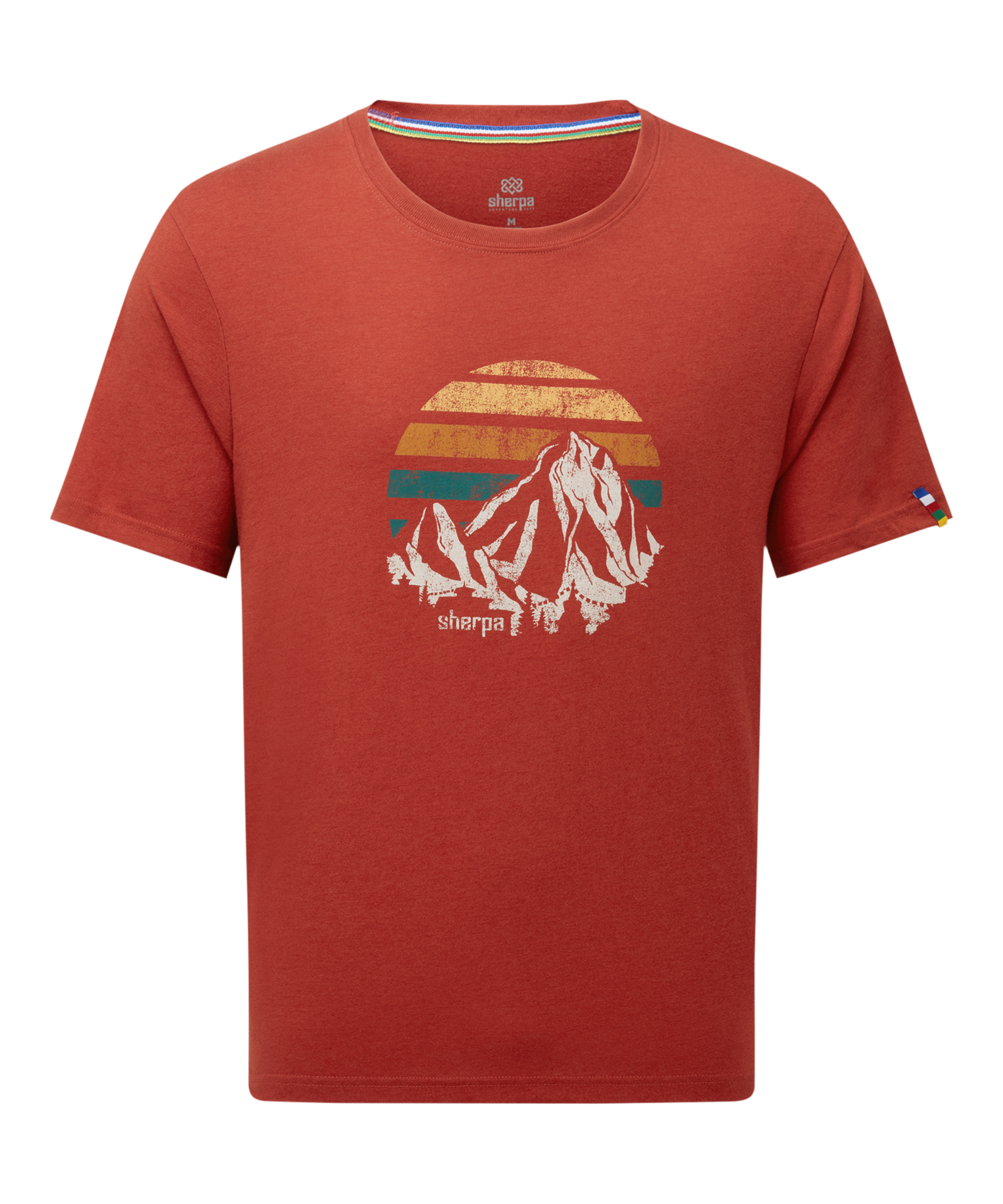 Sherpa Adventure Gear Mens Bali Retro Sunset T-shirt Red