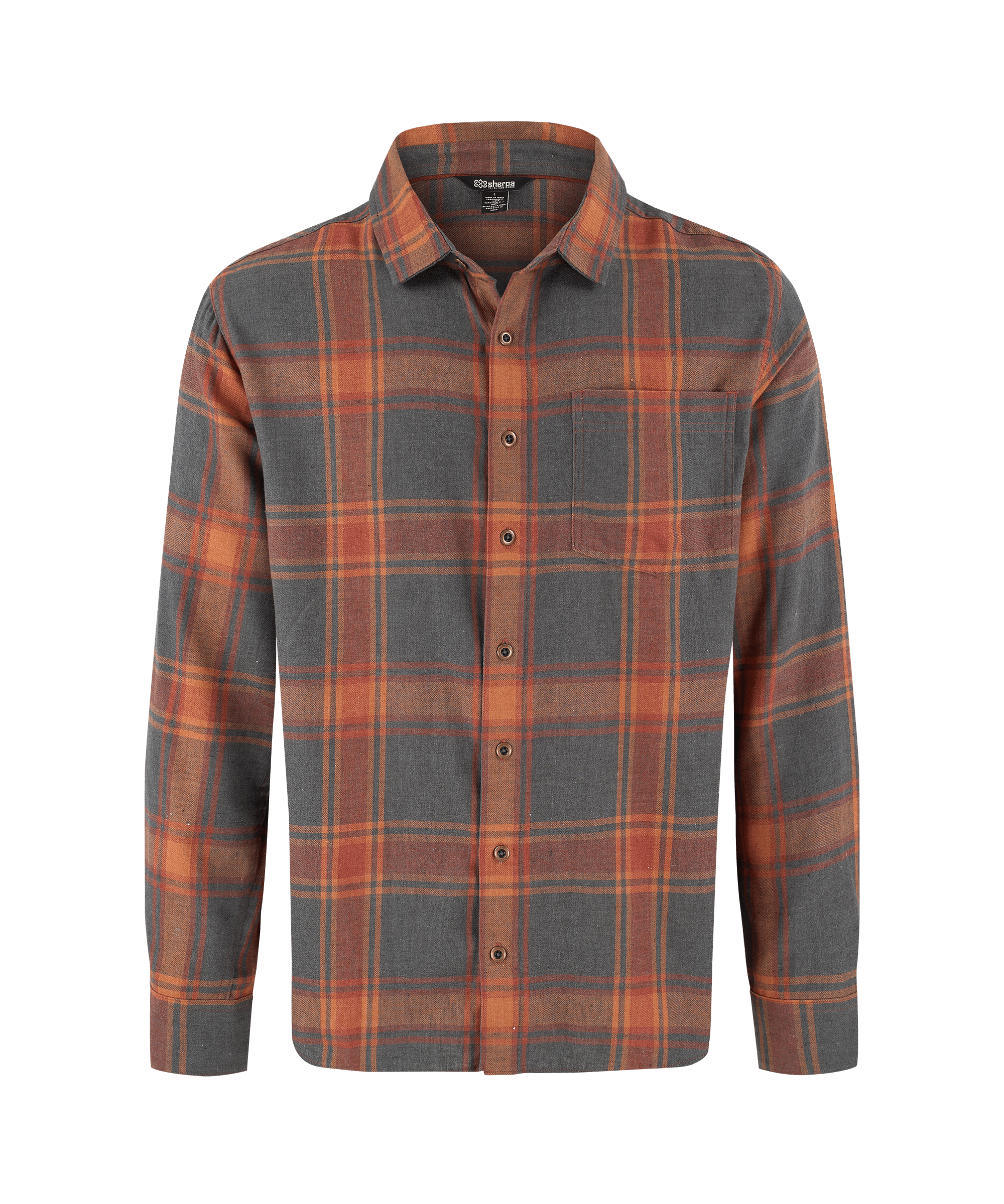 Batsa Long Sleeve Shirt - Clay Red Plaid