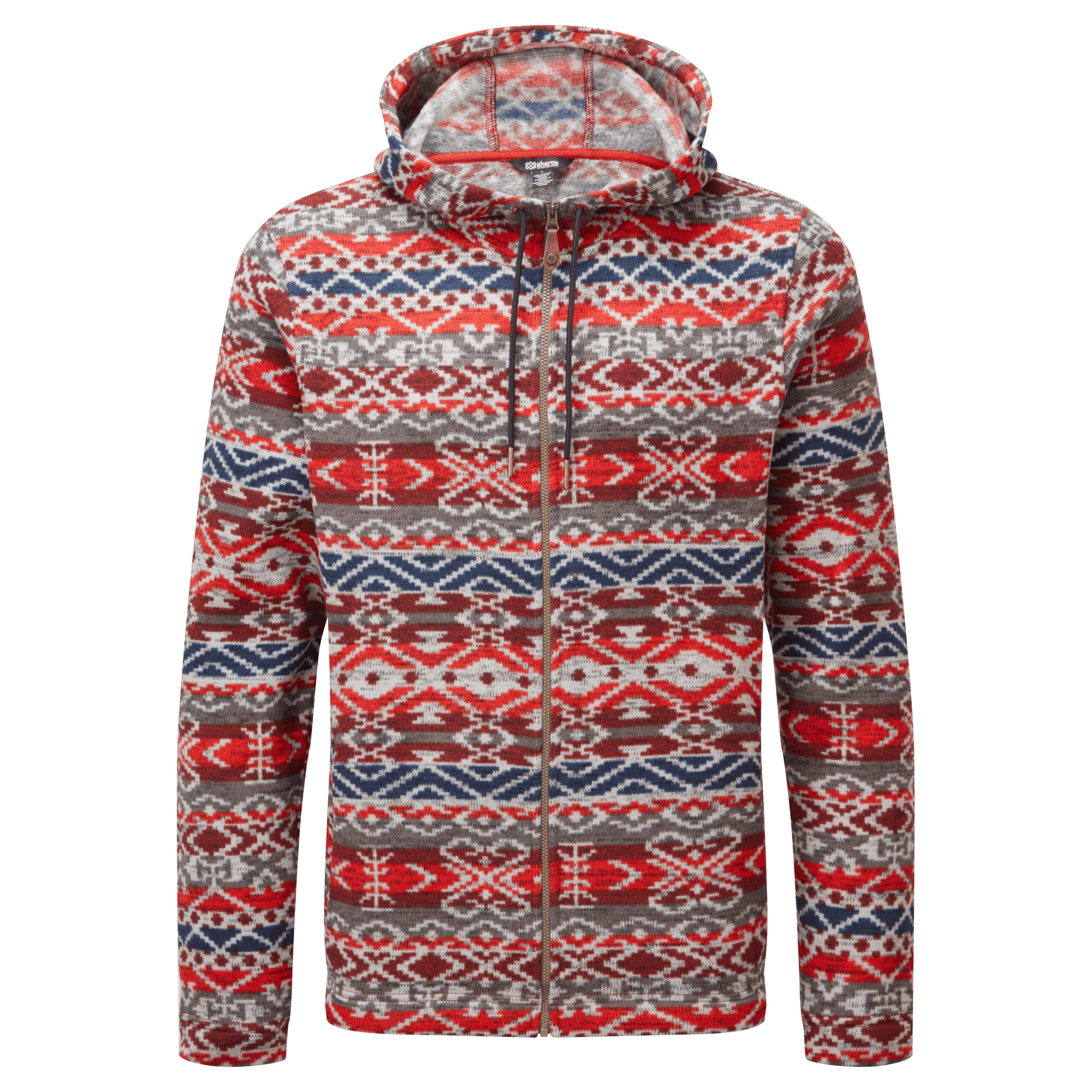 Bhutan Kapuzenpullover mit durchgehendem Reißverschluss - Rathee Blau Multi