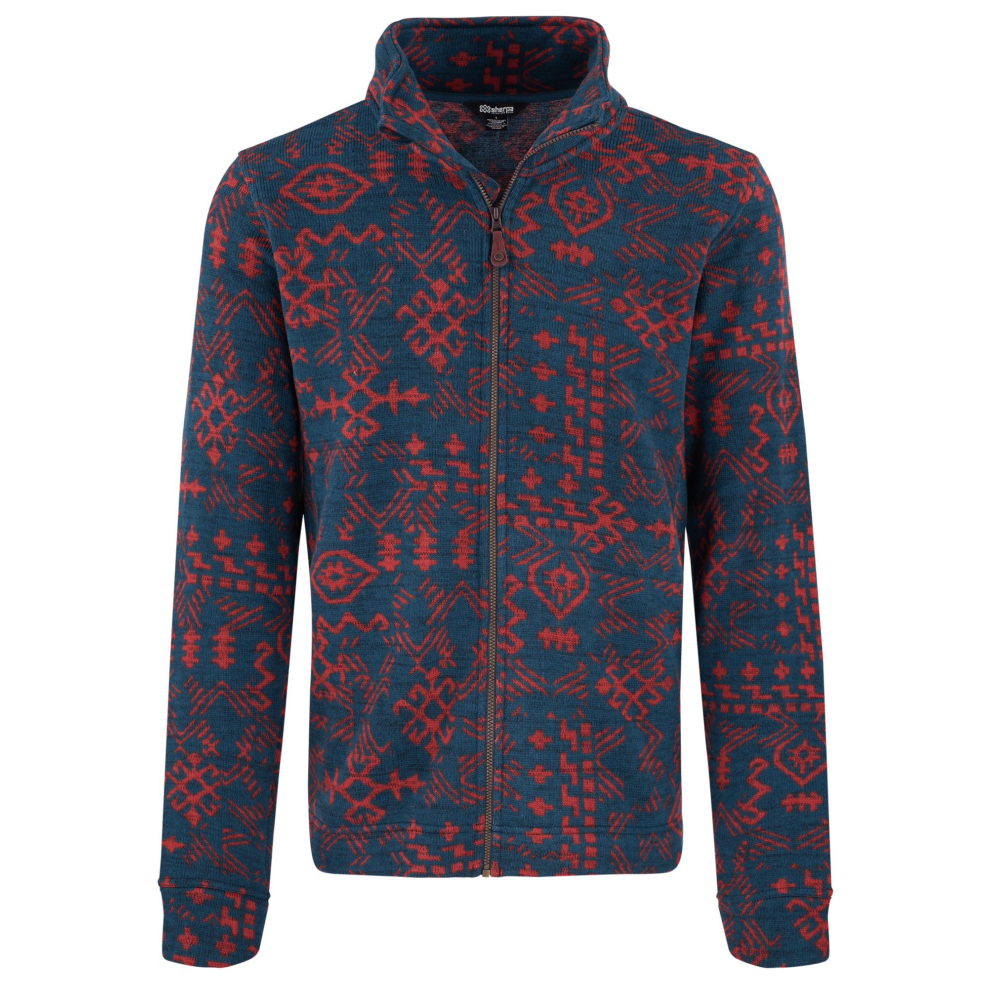 Bhutan Full Zip Jacket - Neelo Blue Abstract