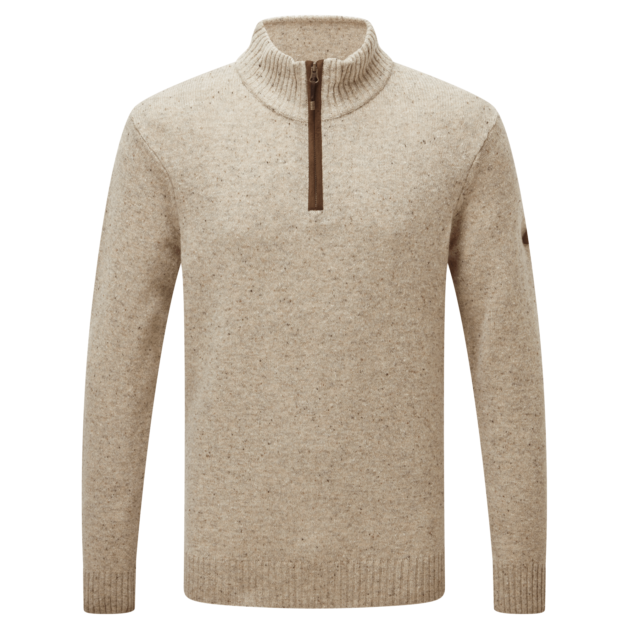 Kangtega Pullover mit Viertelreißverschluss - Chai-Tee