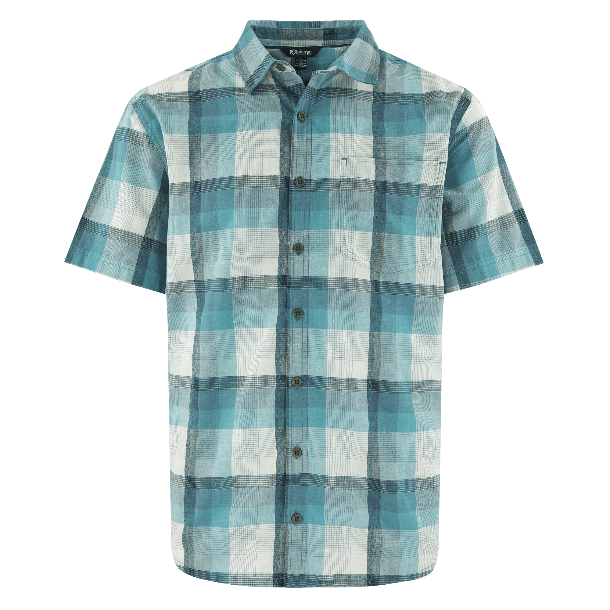 Kongde Short Sleeve Shirt - Arctic Blue Plaid