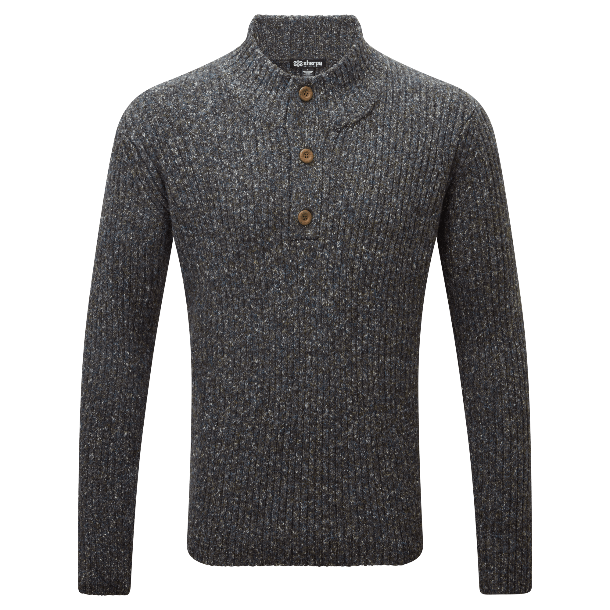 Sherpa Adventure Gear Ranga Button Mock Neck in Grey