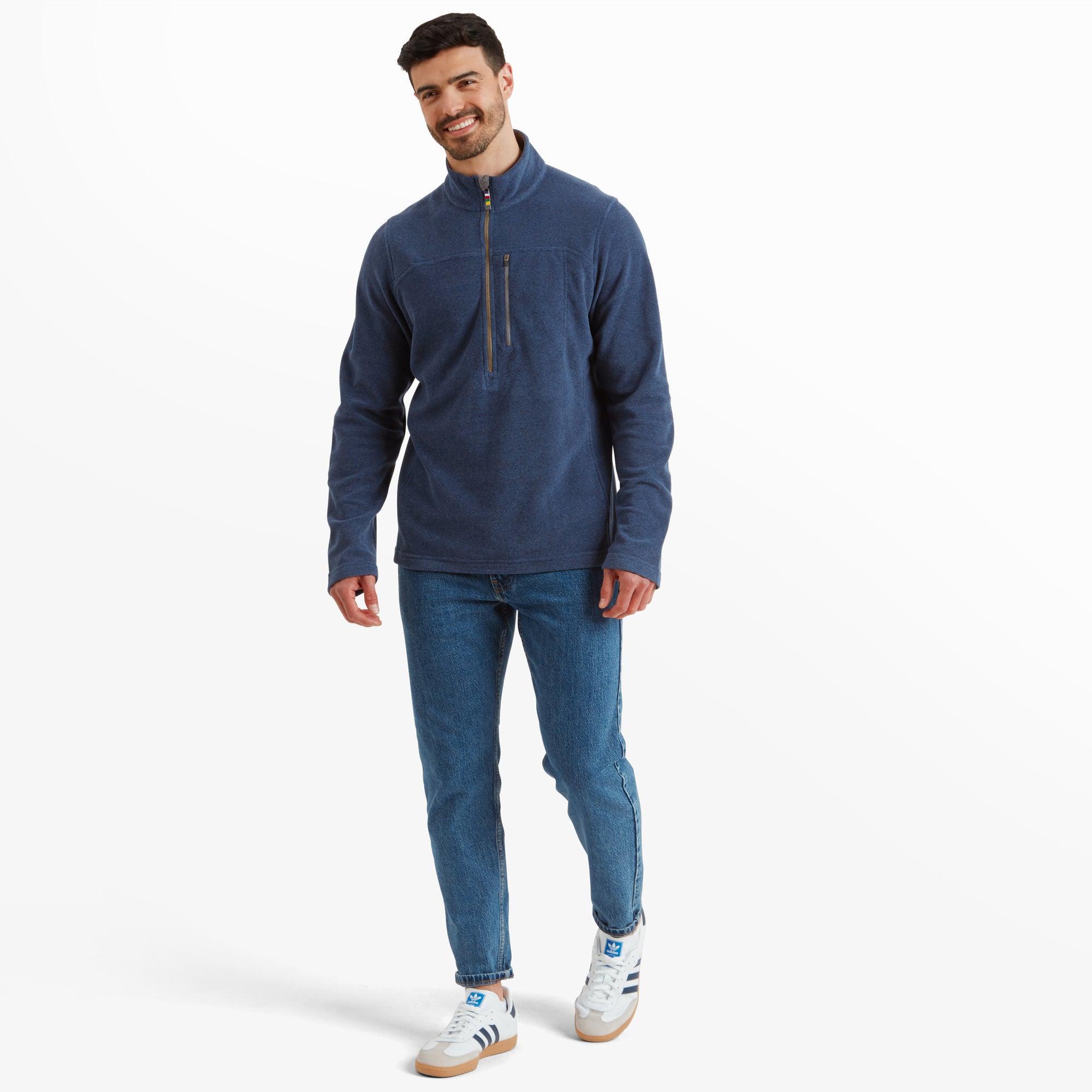 Rolpa Eco Quarter Zip - Rathee Blue