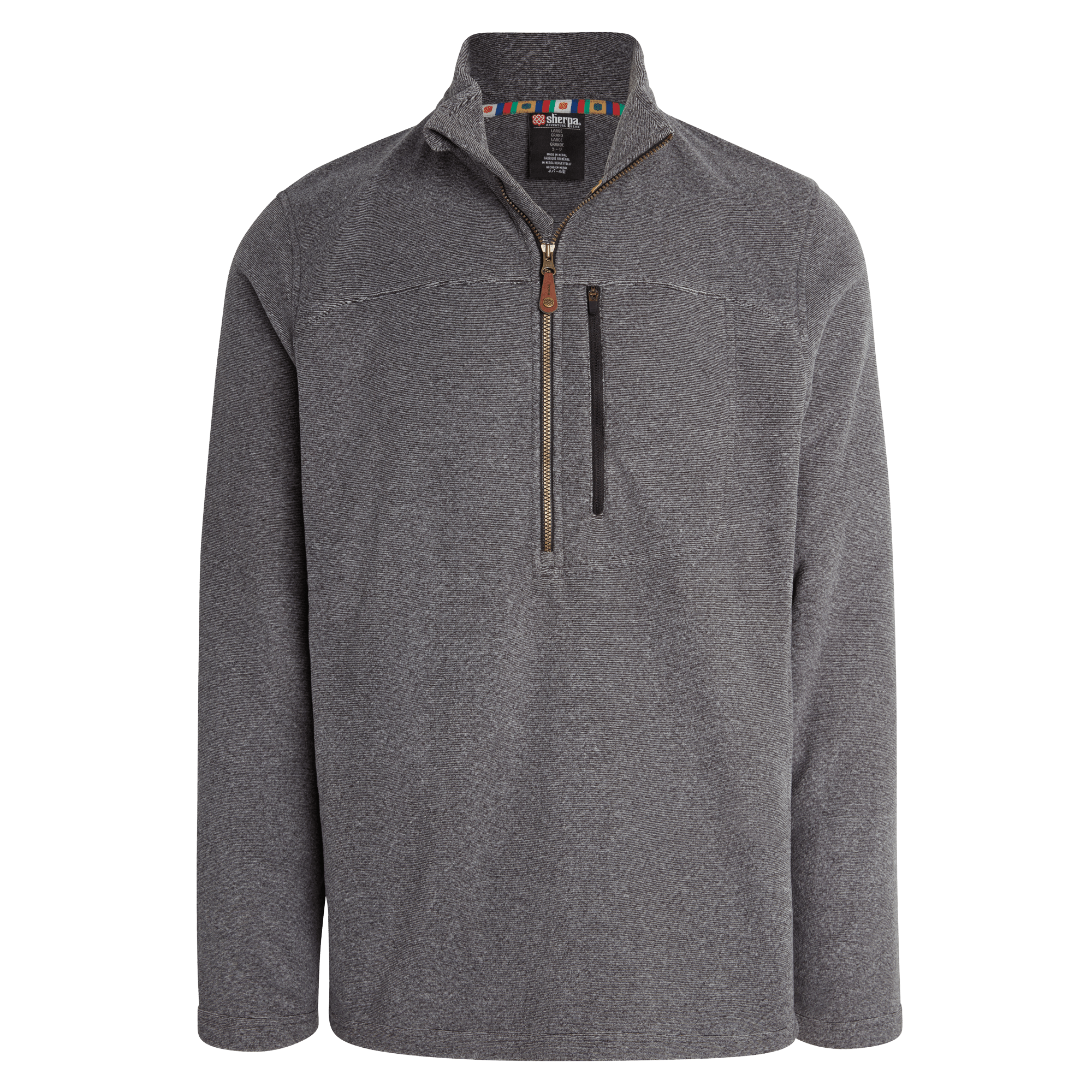 Sherpa Adventure Gear Rolpa Eco Quarter Zip in Grey