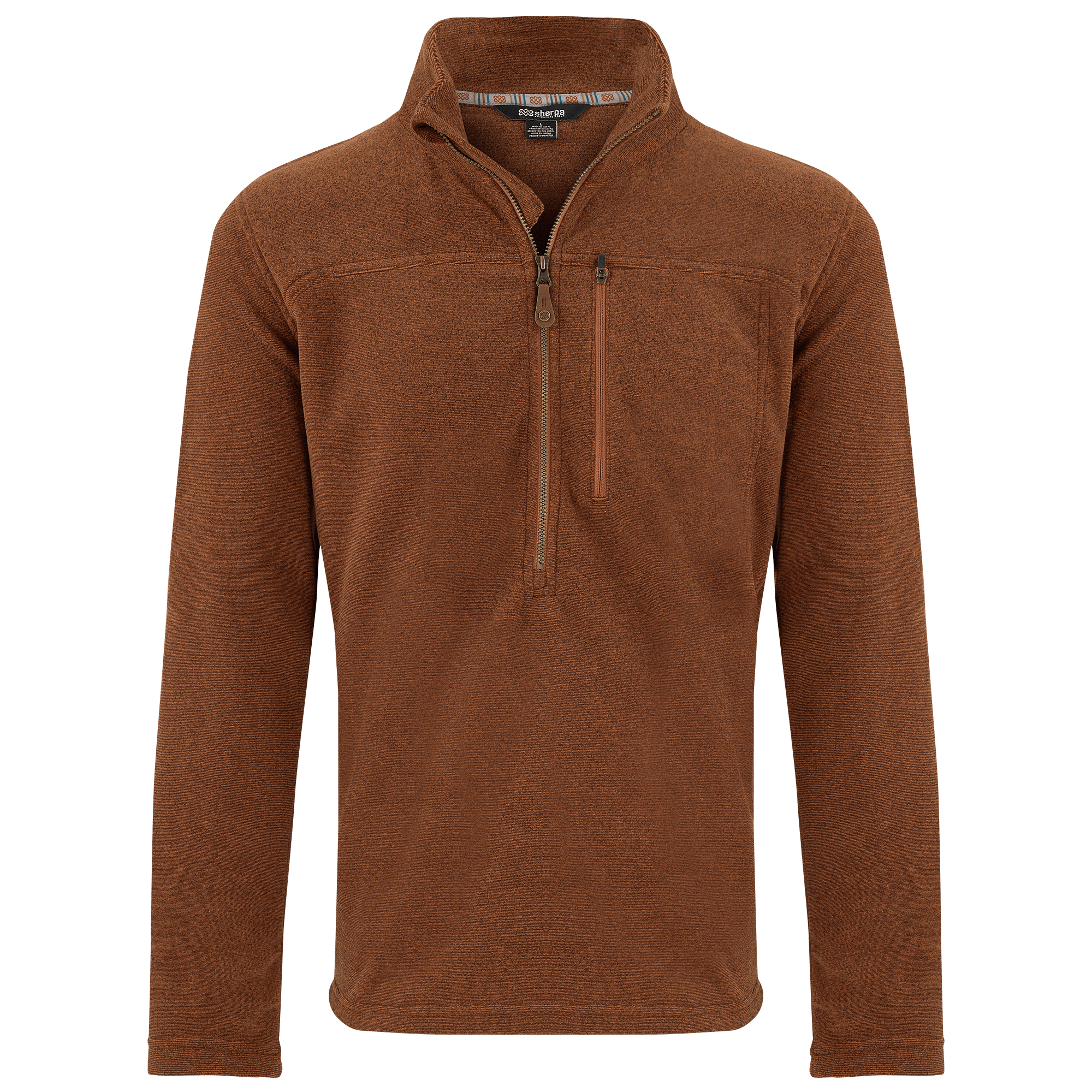 Sherpa Adventure Gear Rolpa Eco Quarter Zip in Orange