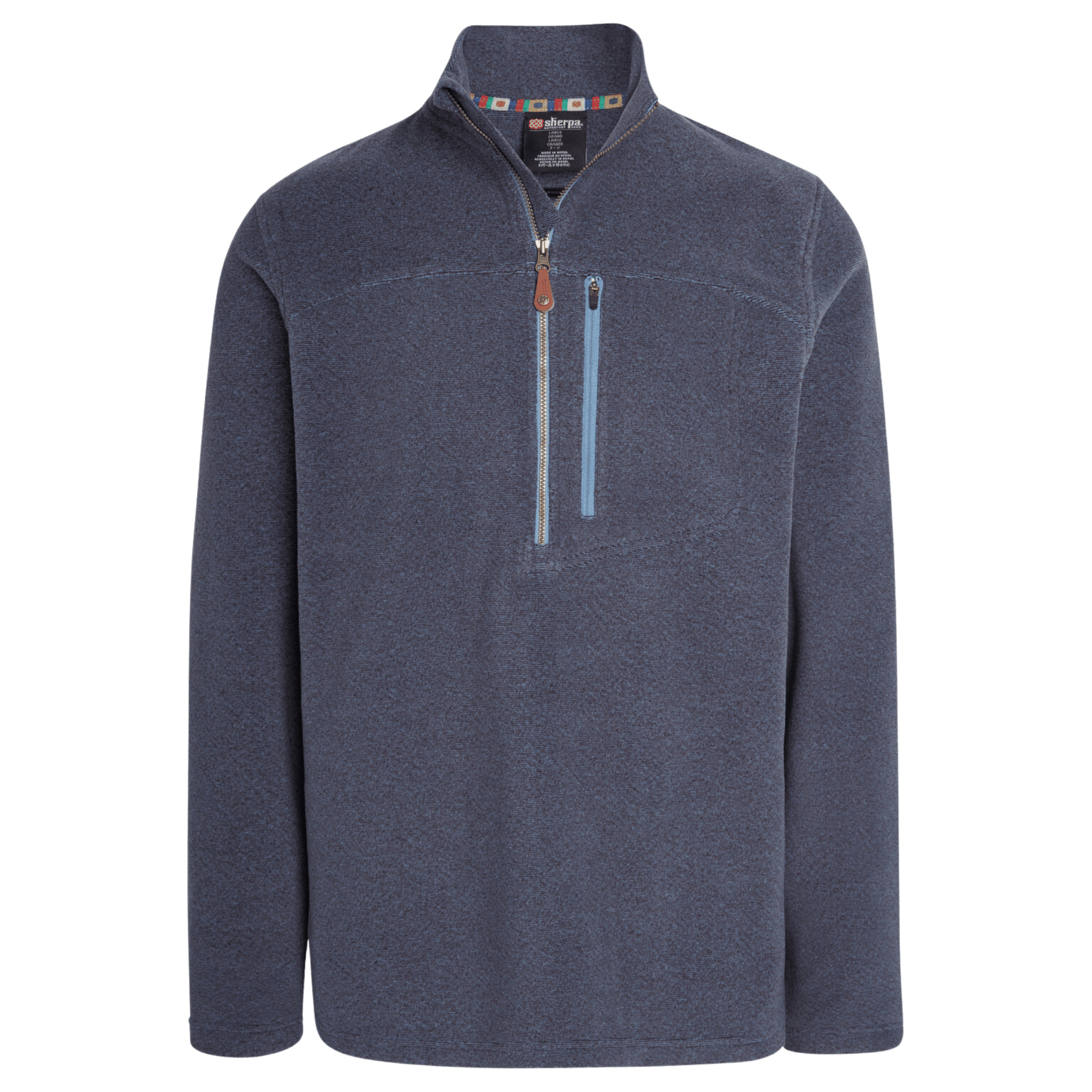 Sherpa Adventure Gear Rolpa Zip T-Shirt in Blue