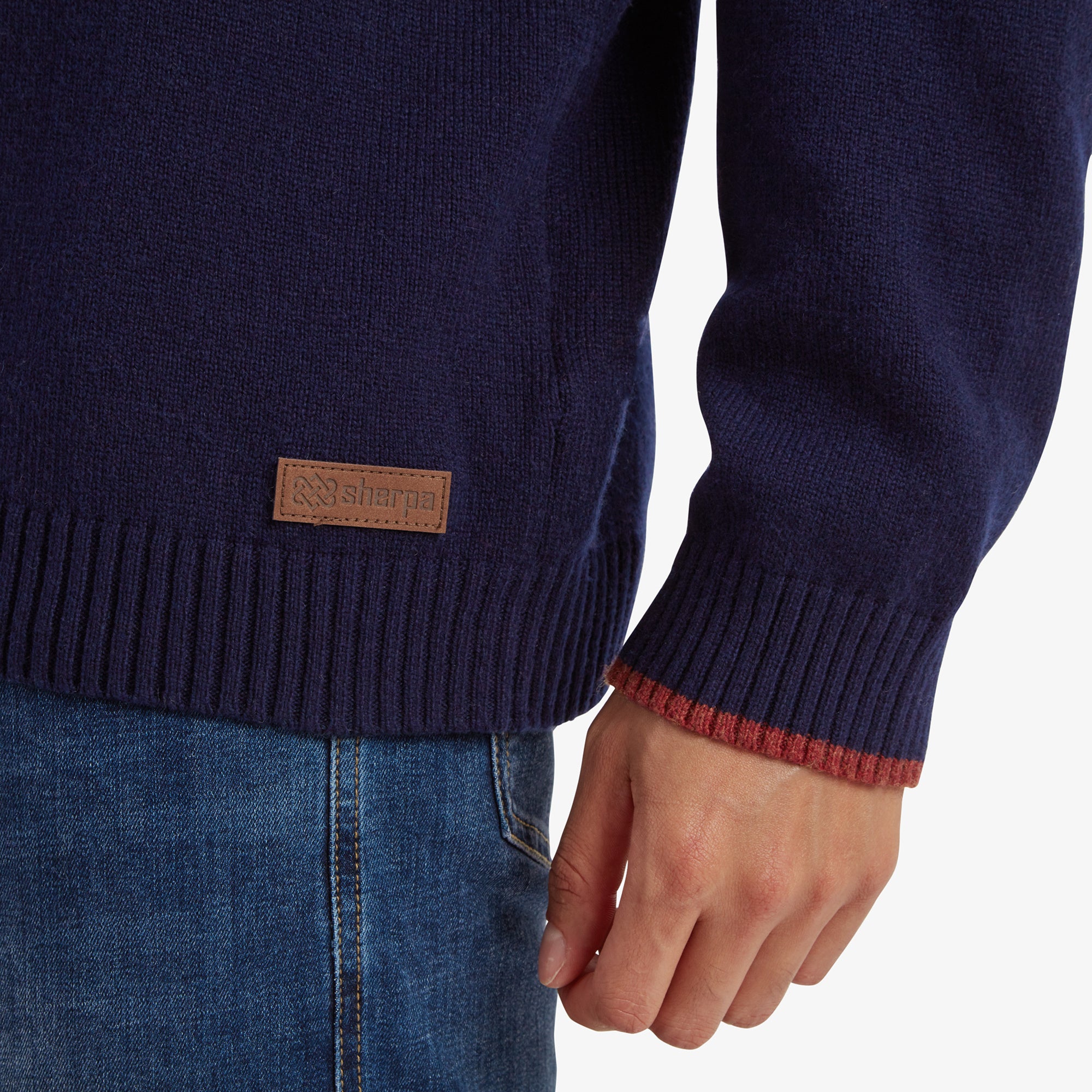 Tej Eco Quarter Zip Sweater - Rathee Blue