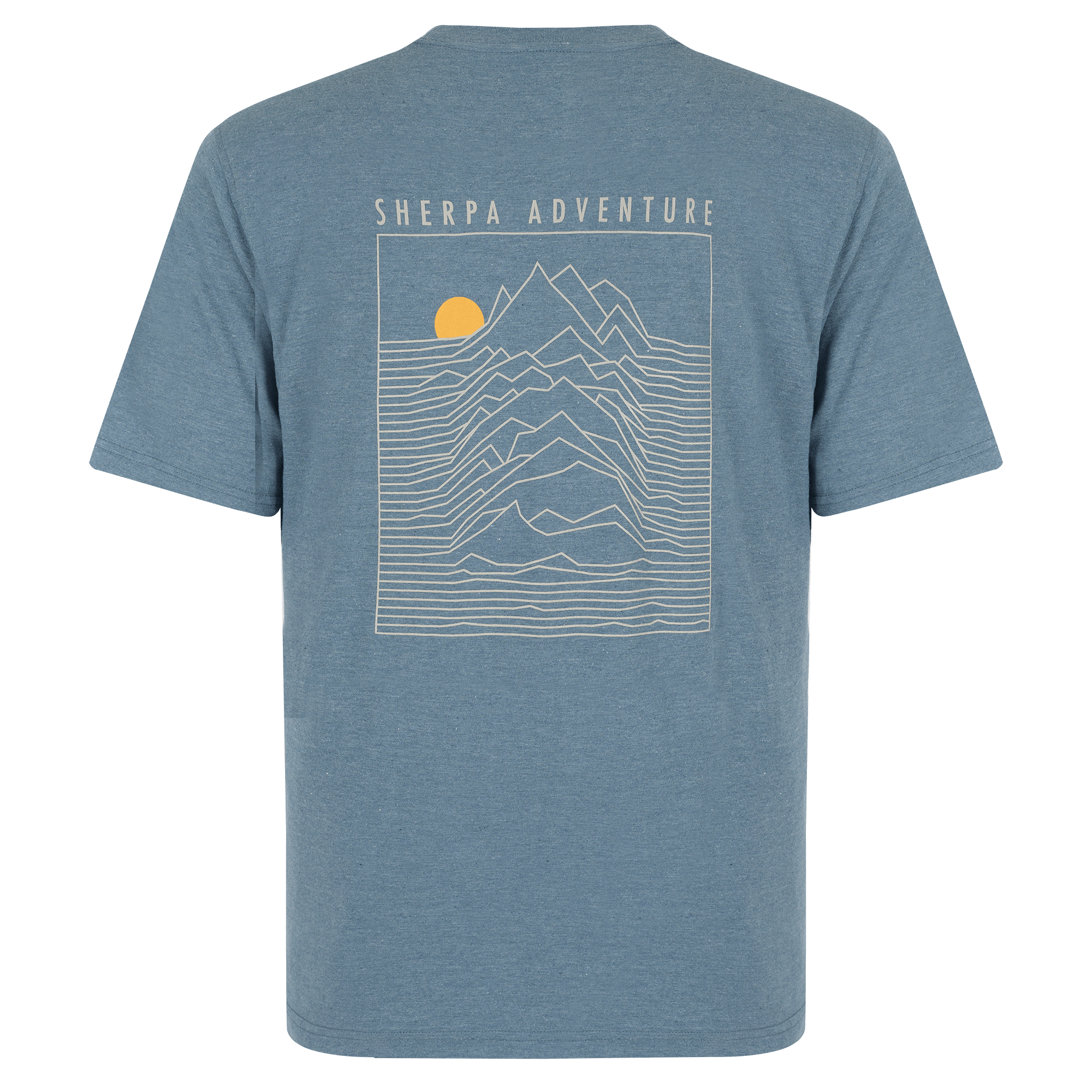 Sherpa Adventure Gear Terrain T-Shirt in Blue from the back