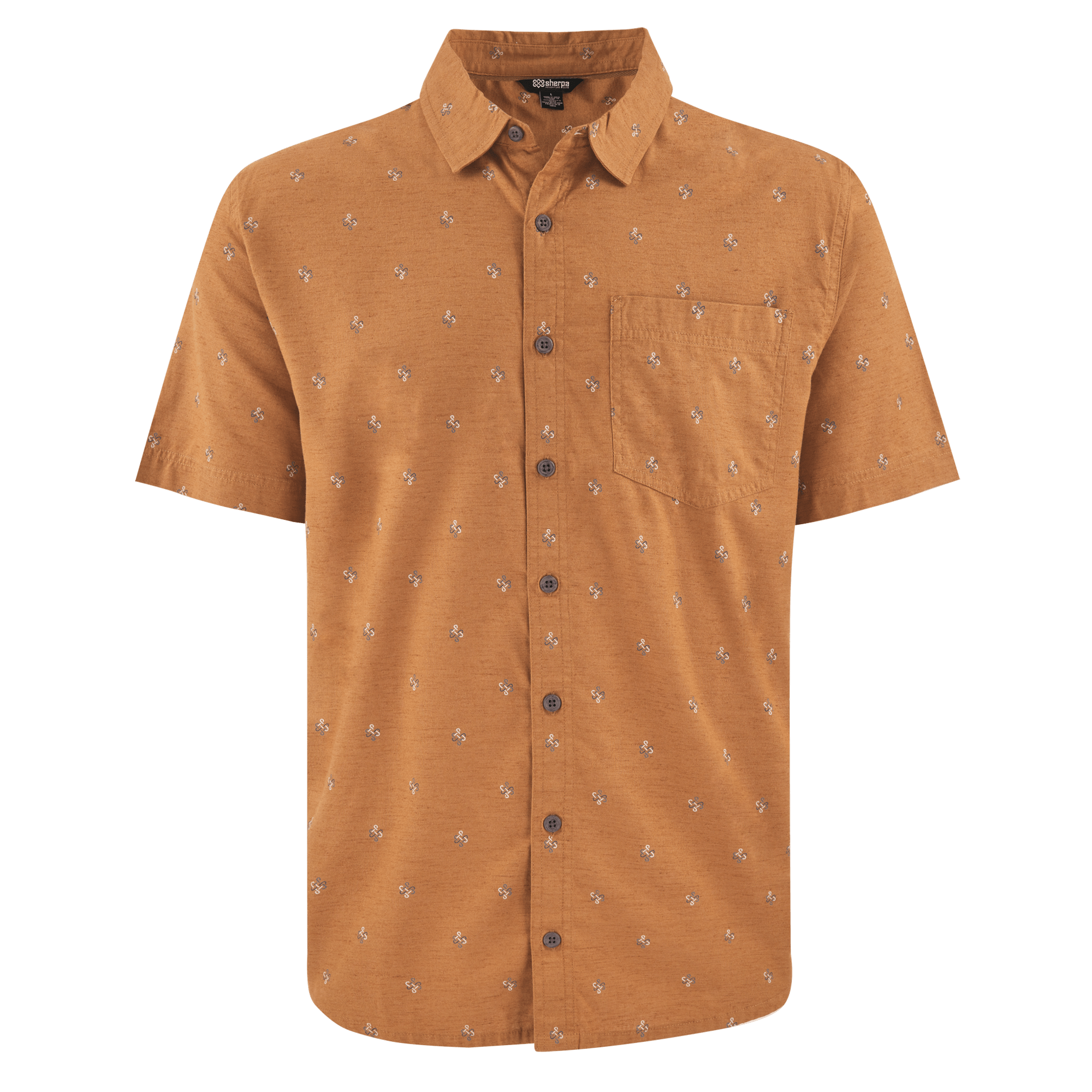 Tharu Short Sleeve Shirt - Caramel Endless Knot