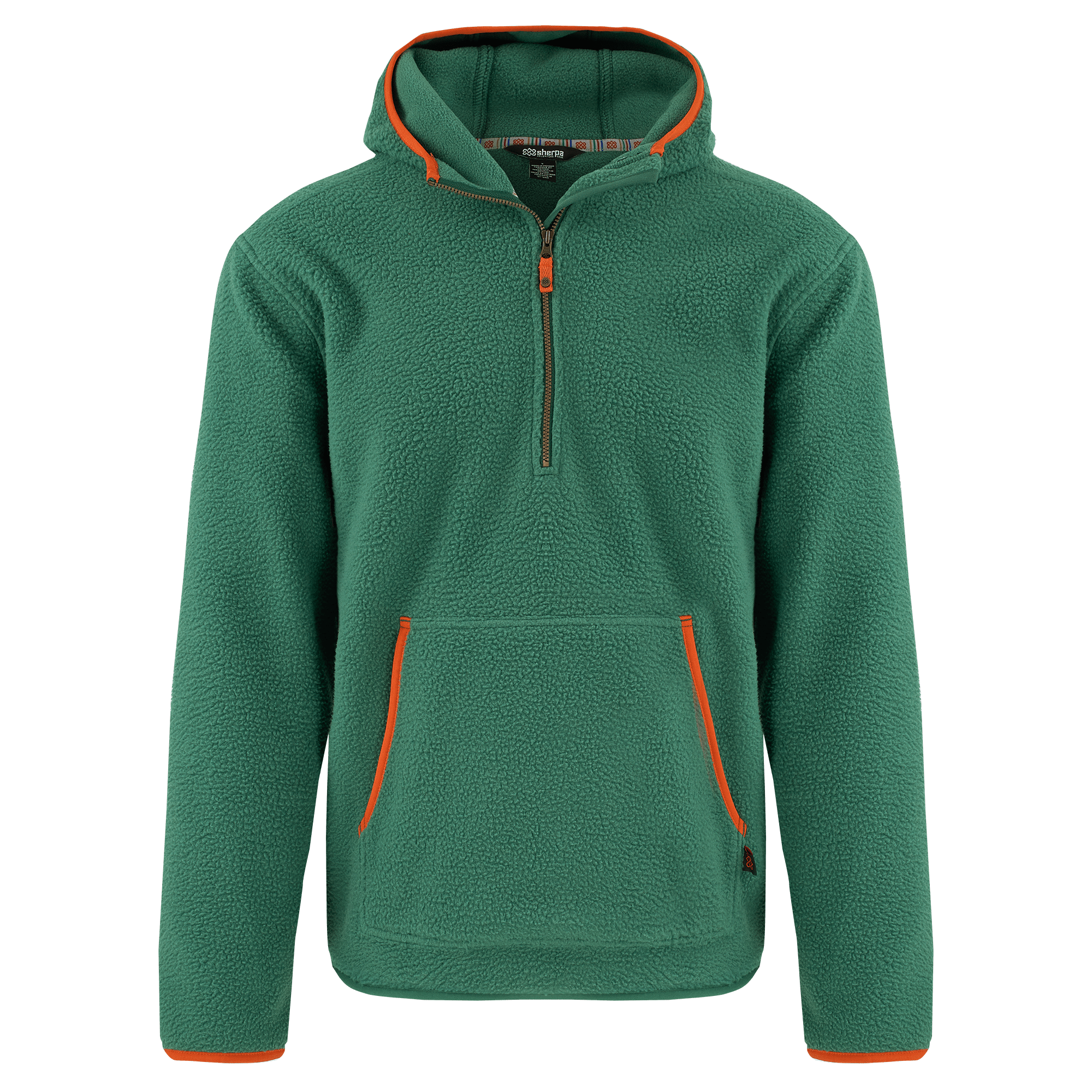 Uddesya Öko-Kapuzenpullover mit Viertelreißverschluss - Wald