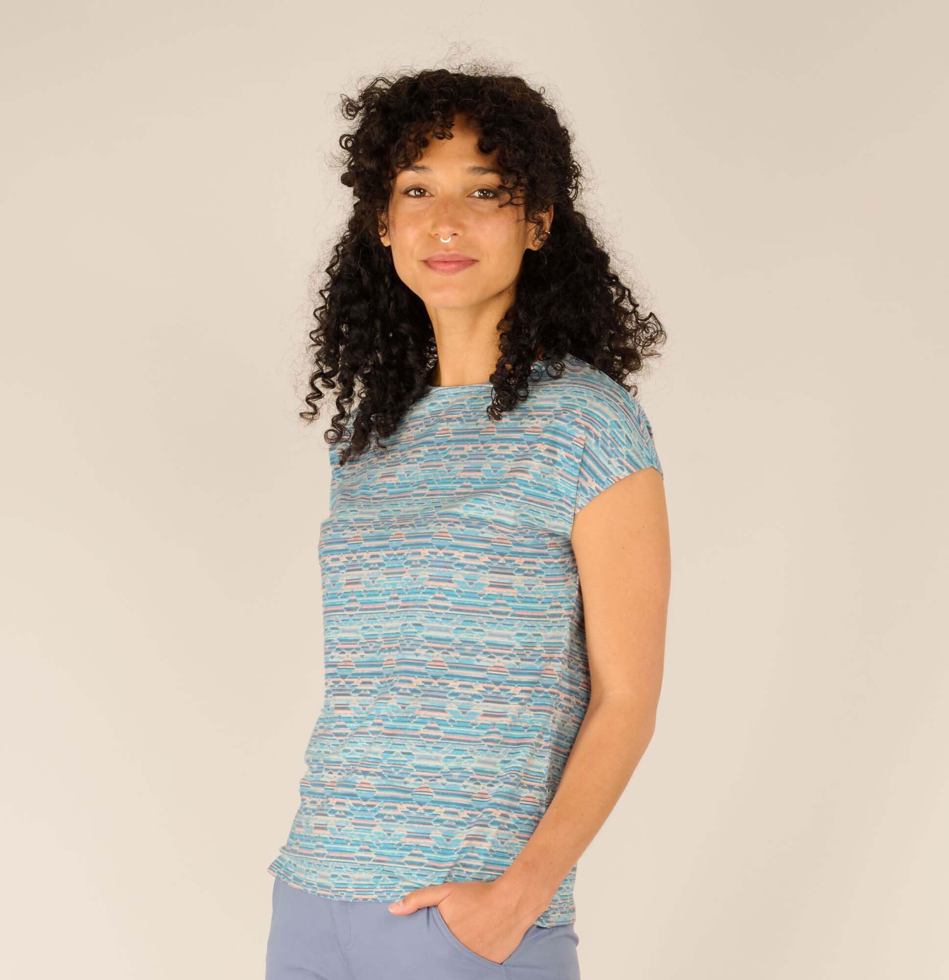 Neha T-Shirt - Haze Tribal Geo