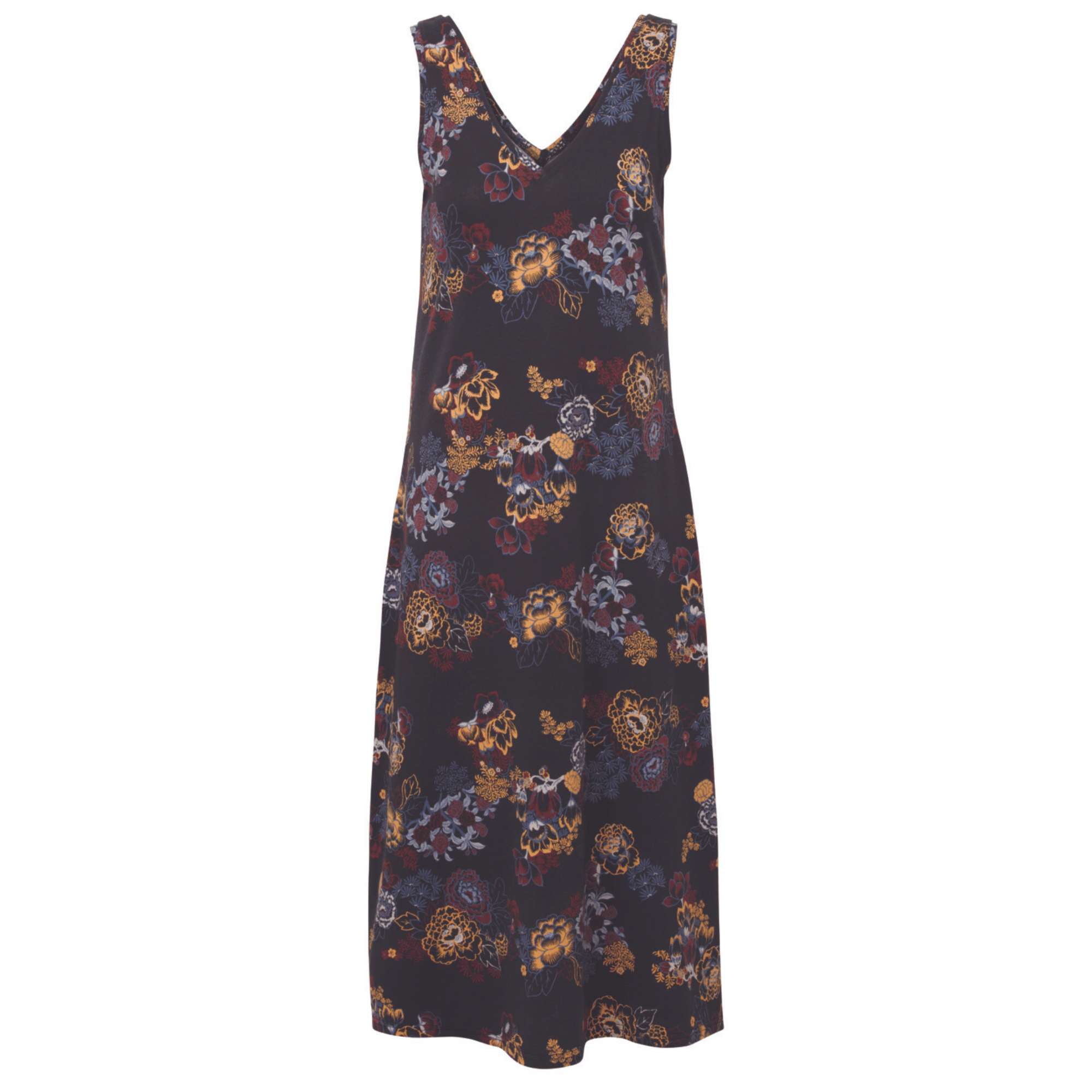 Padma Midi Dress - Black Print