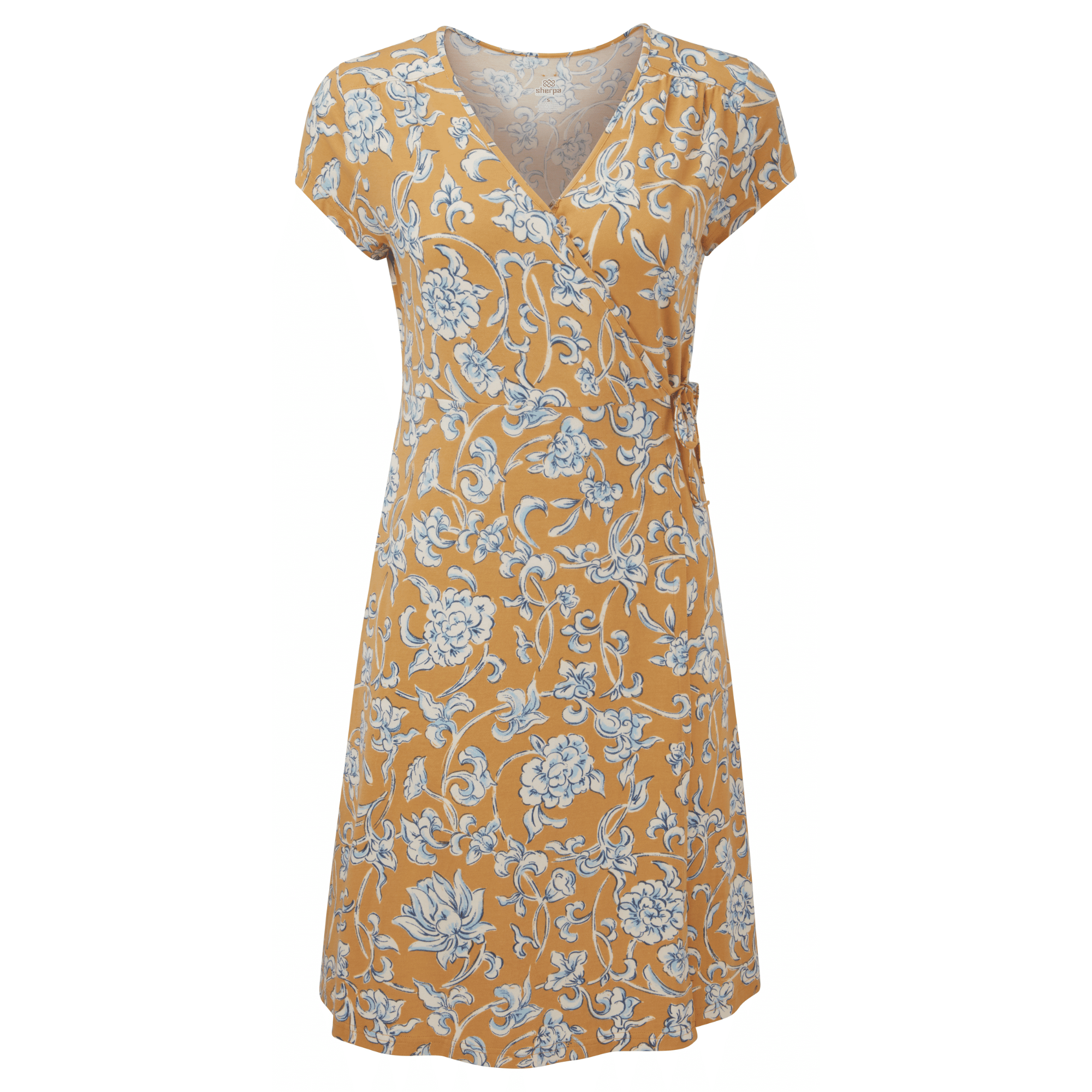 Sherpa Adventure Gear Padma Wrap Dress in Yellow