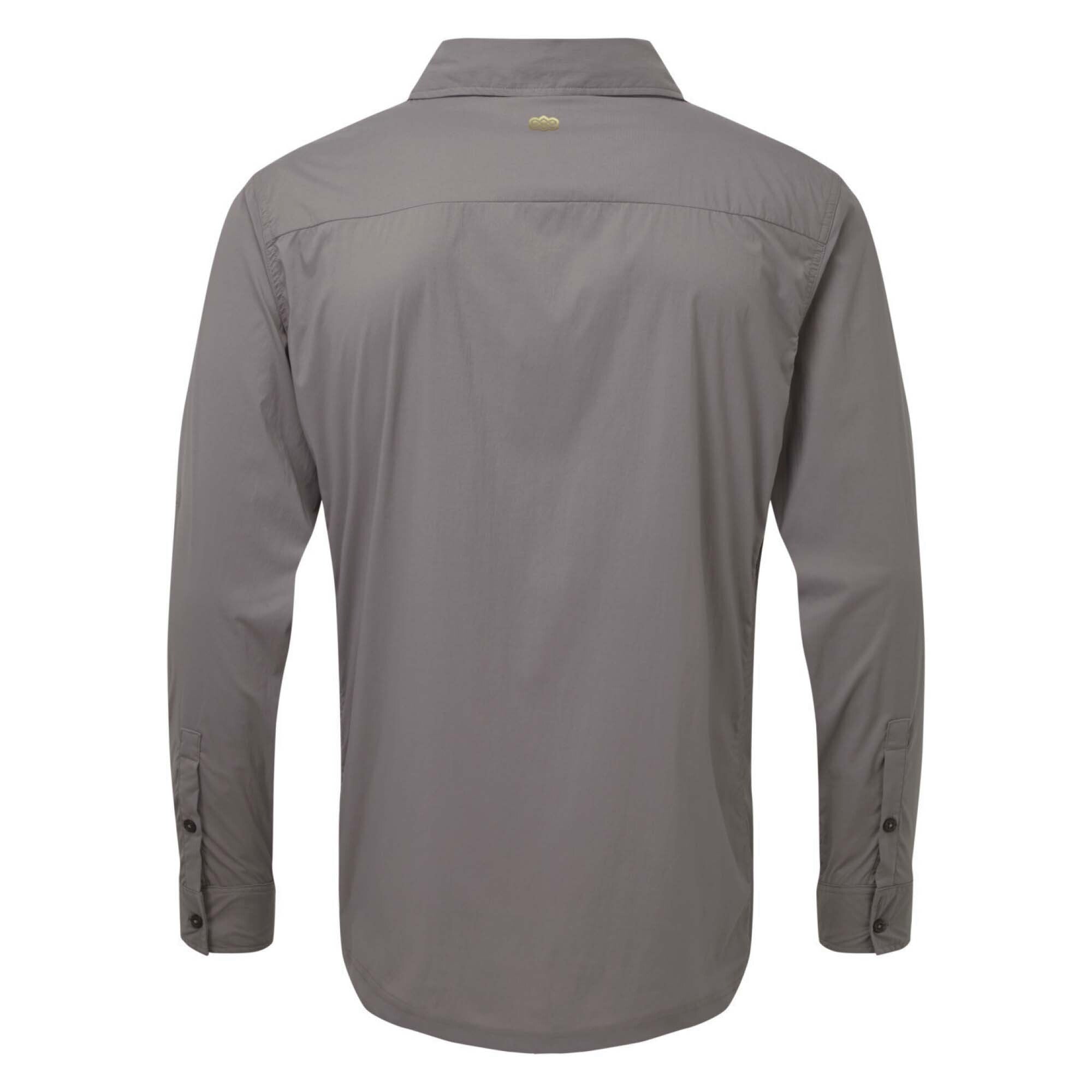 Sherpa Adventure Gear Ravi Long Sleeve Shirt in Grey from the back