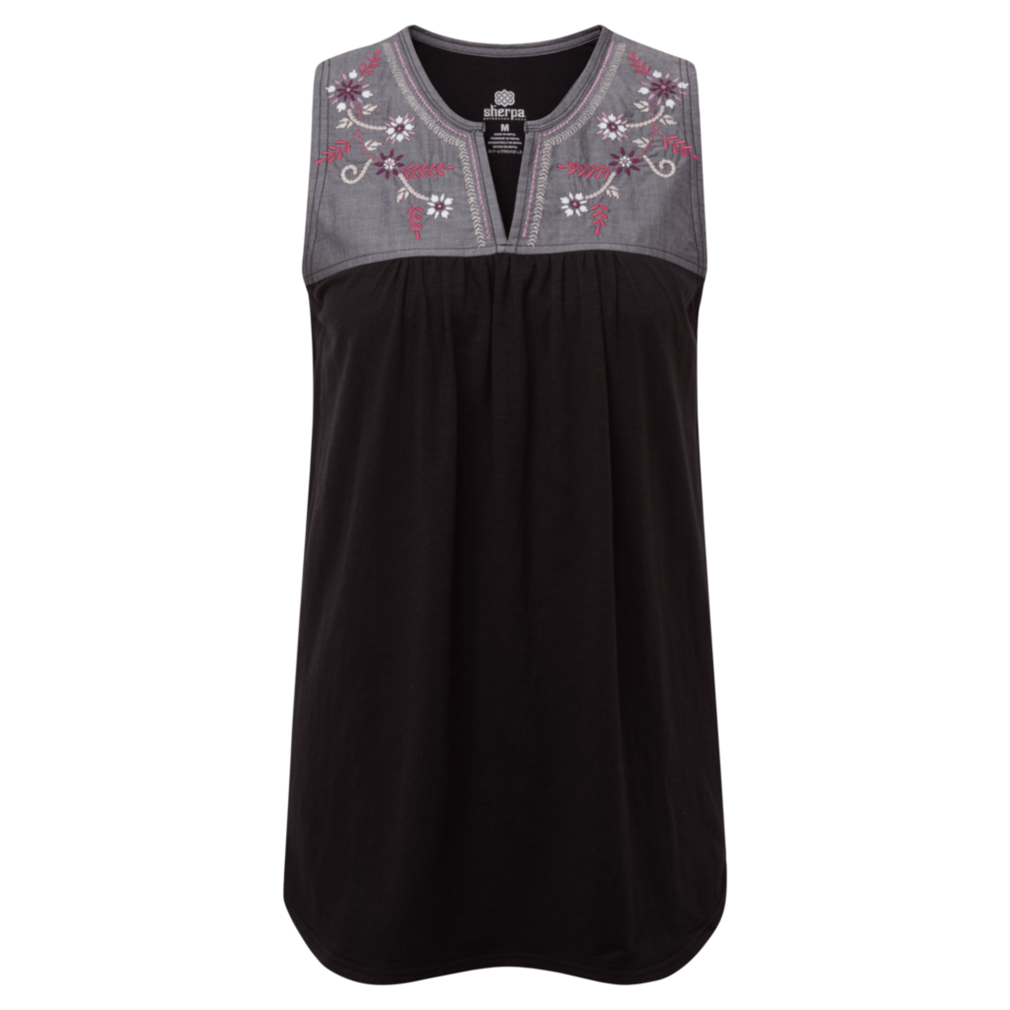 Shaanti Embroidery Top - Black