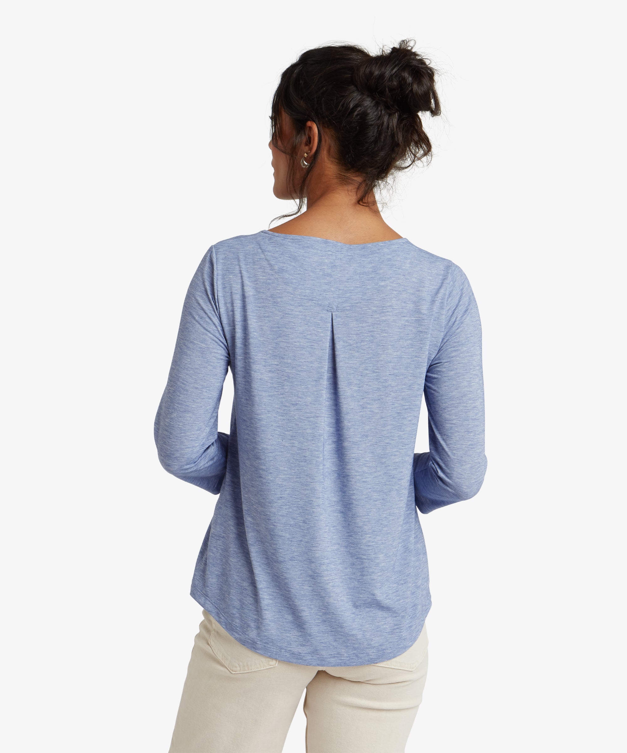 Asha 3/4 Sleeve Top - Seaport Blue