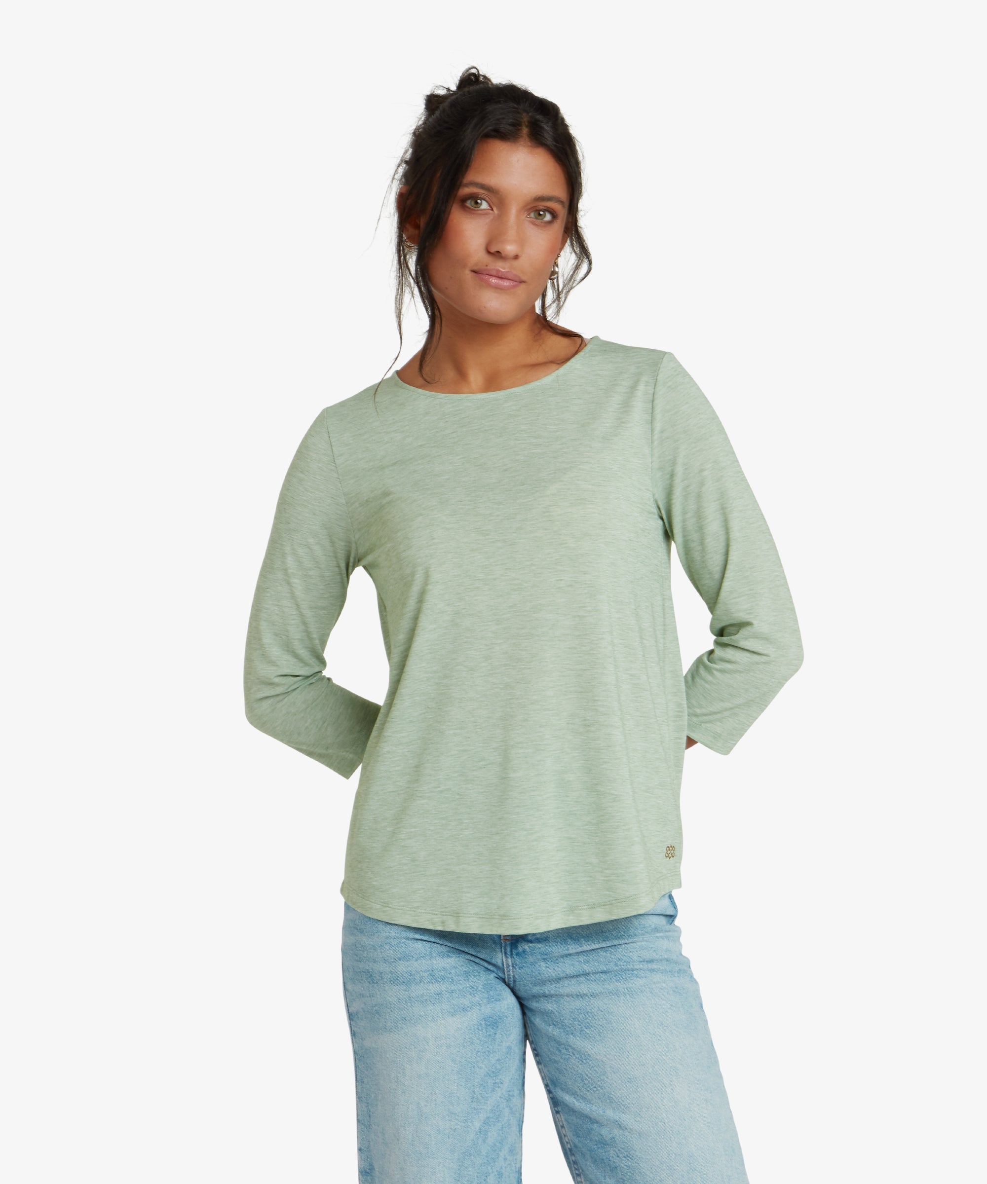 Asha 3/4 Sleeve Top - Thyme