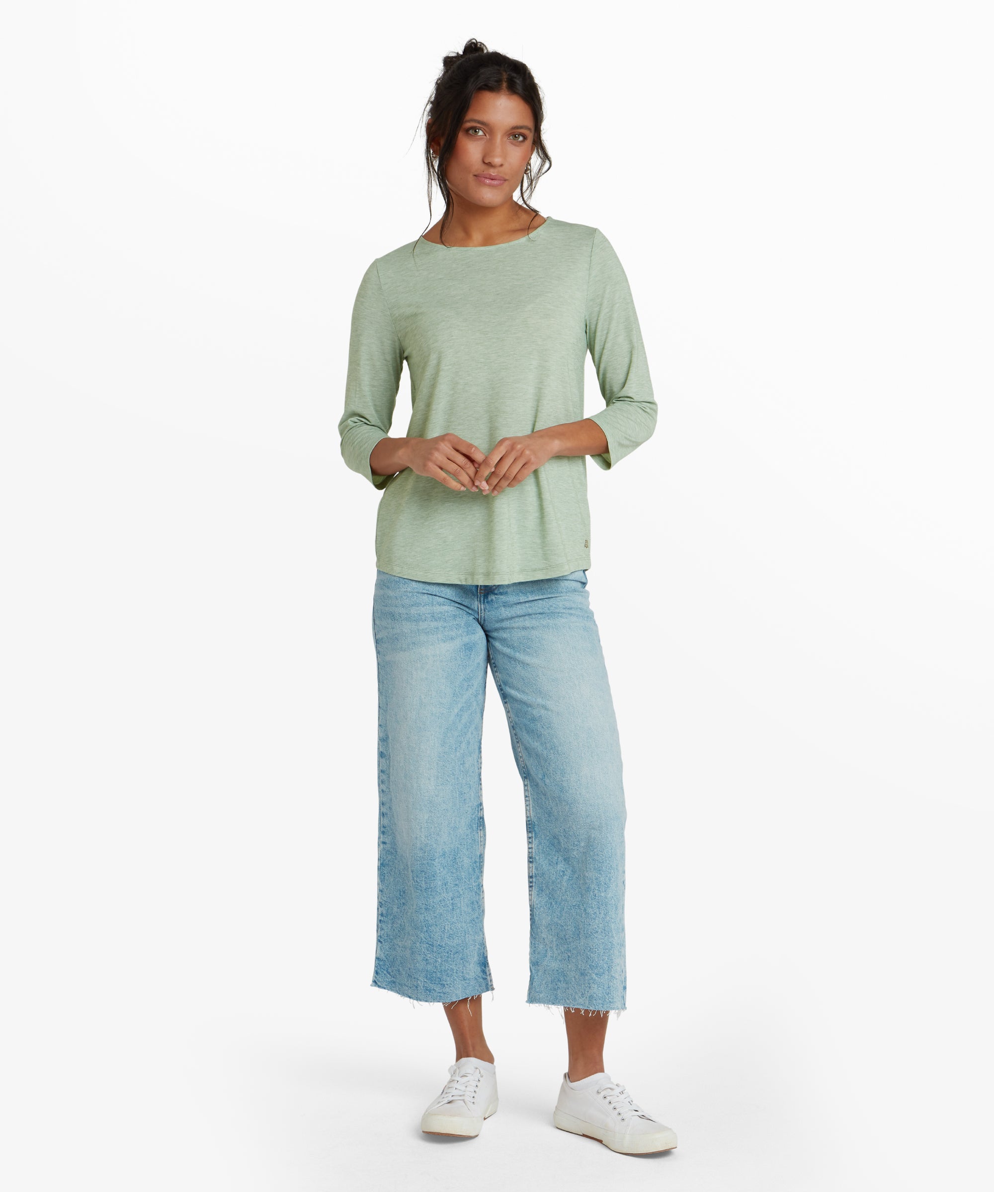 Asha 3/4 Sleeve Top - Thyme