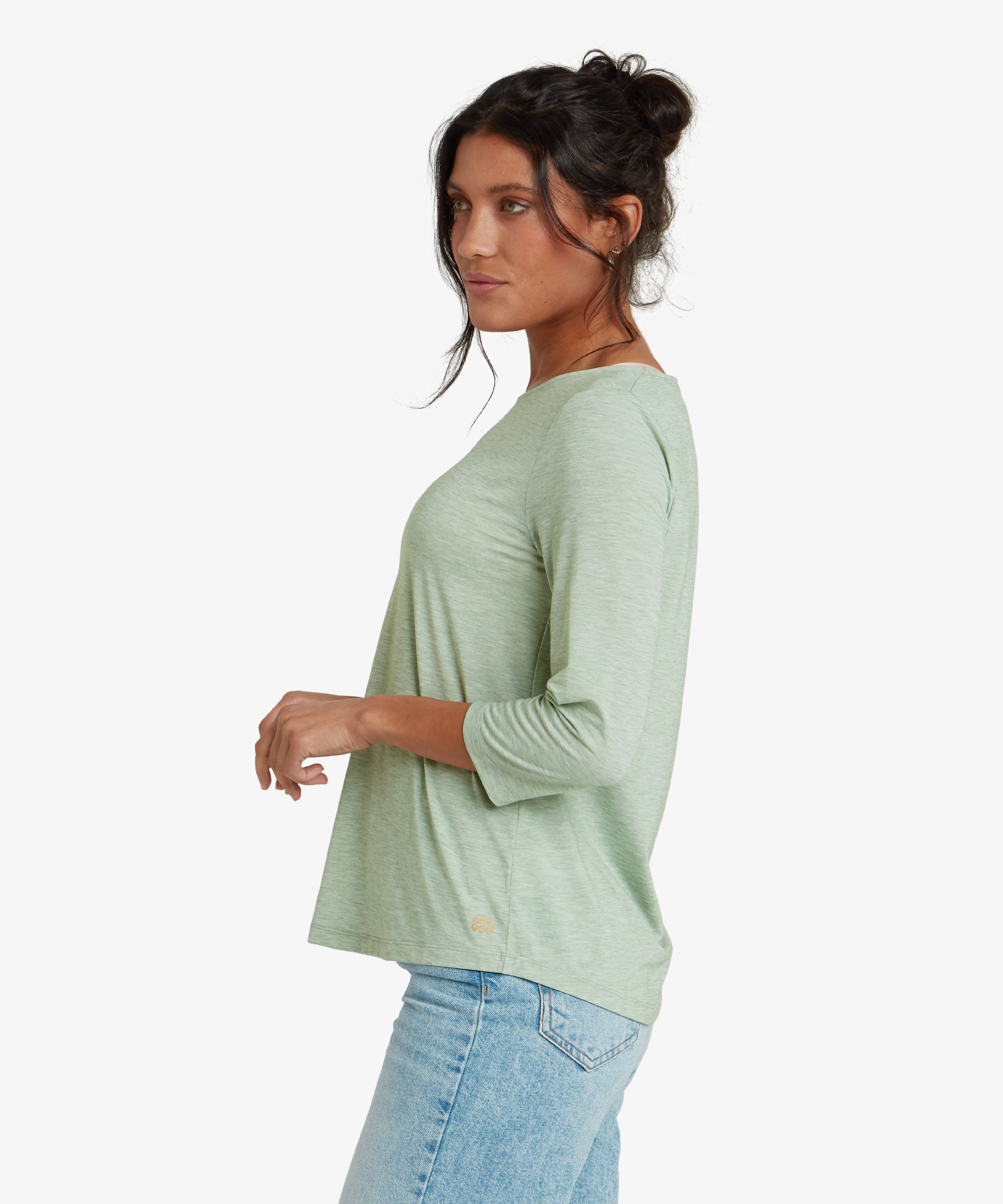 Asha 3/4 Sleeve Top - Thyme