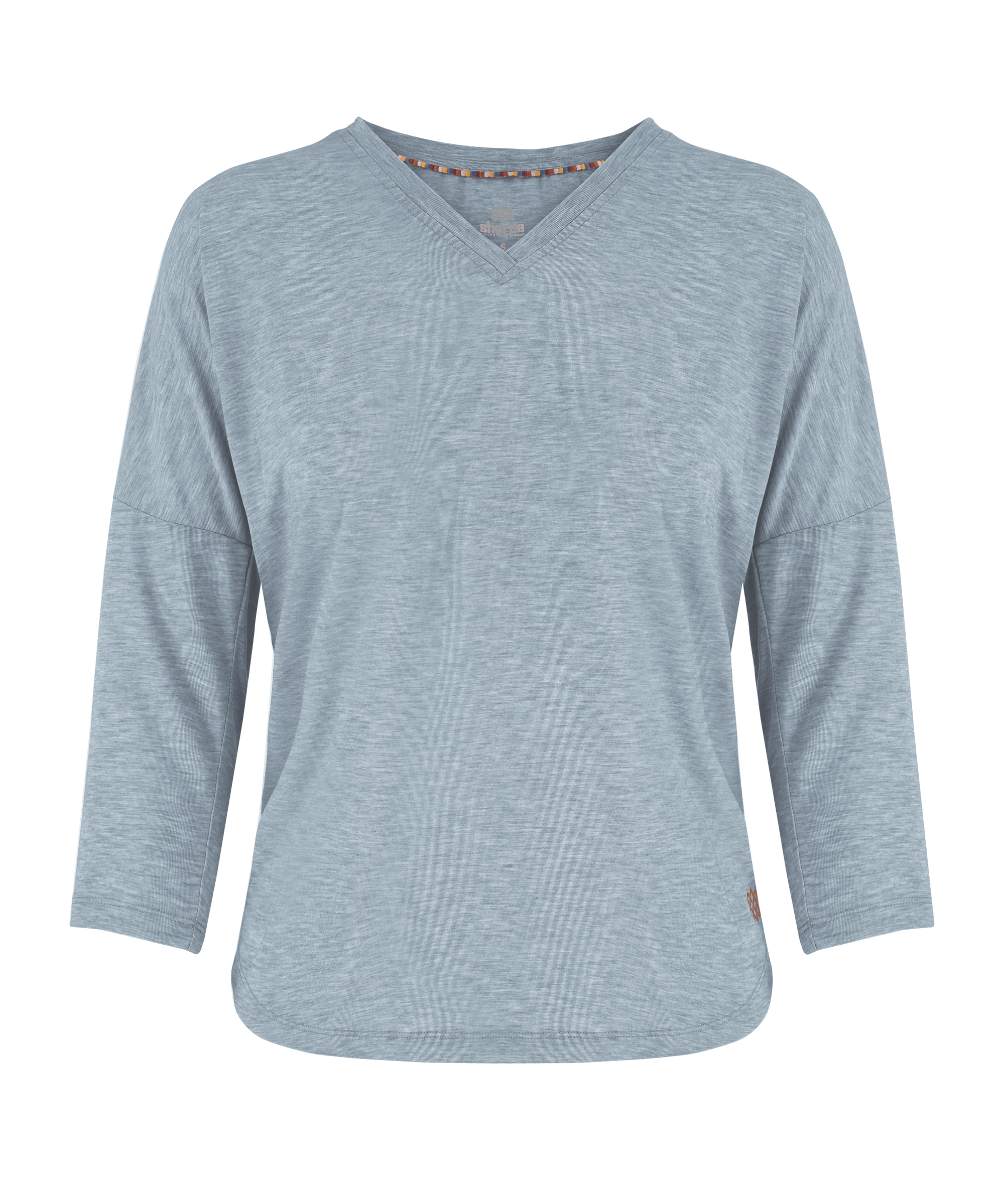 Sherpa Adventure Gear Asha V-Neck 3/4 Sleeve Top in Blue