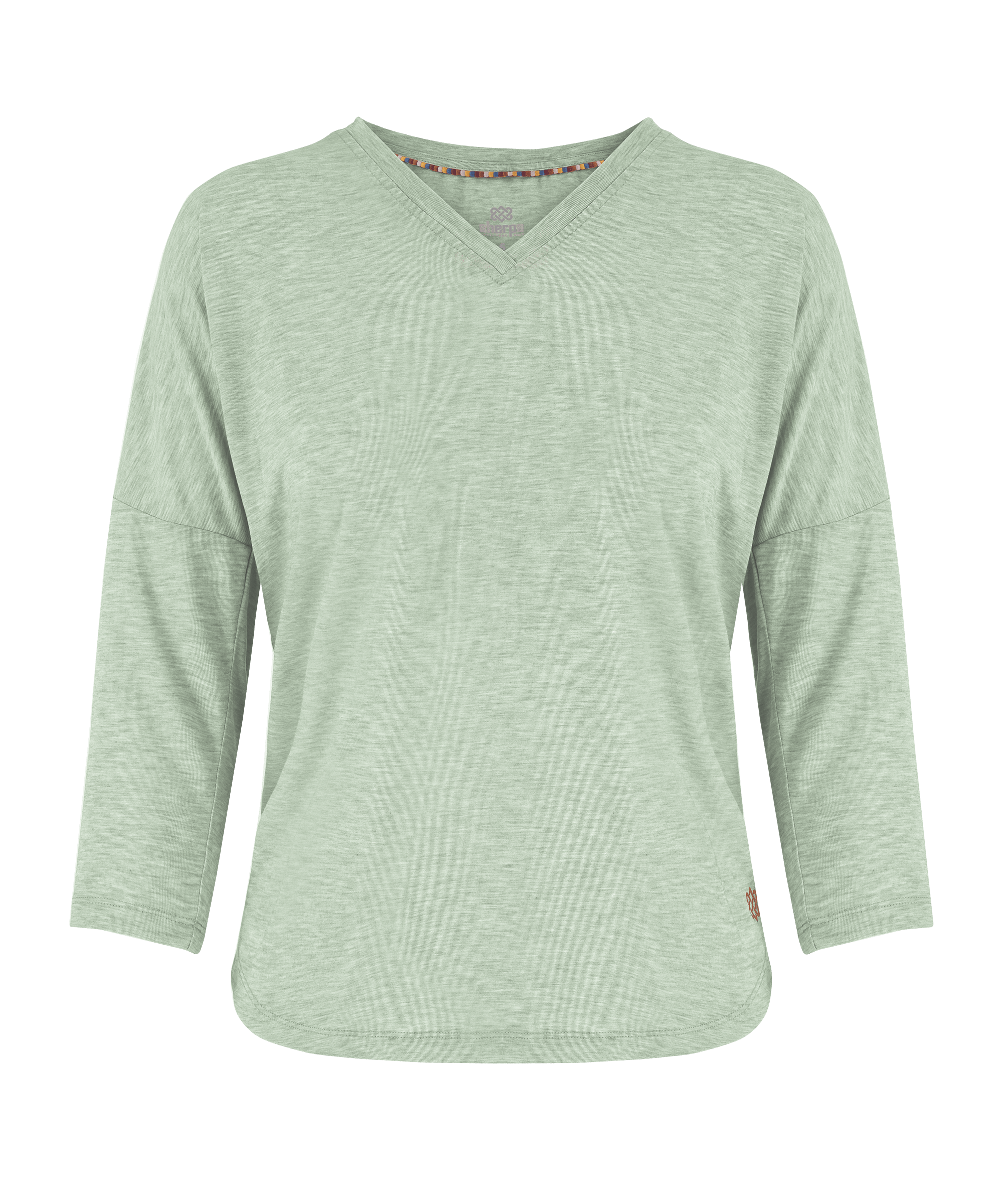 Sherpa Adventure Gear Asha V-Neck 3/4 Sleeve Top in Green