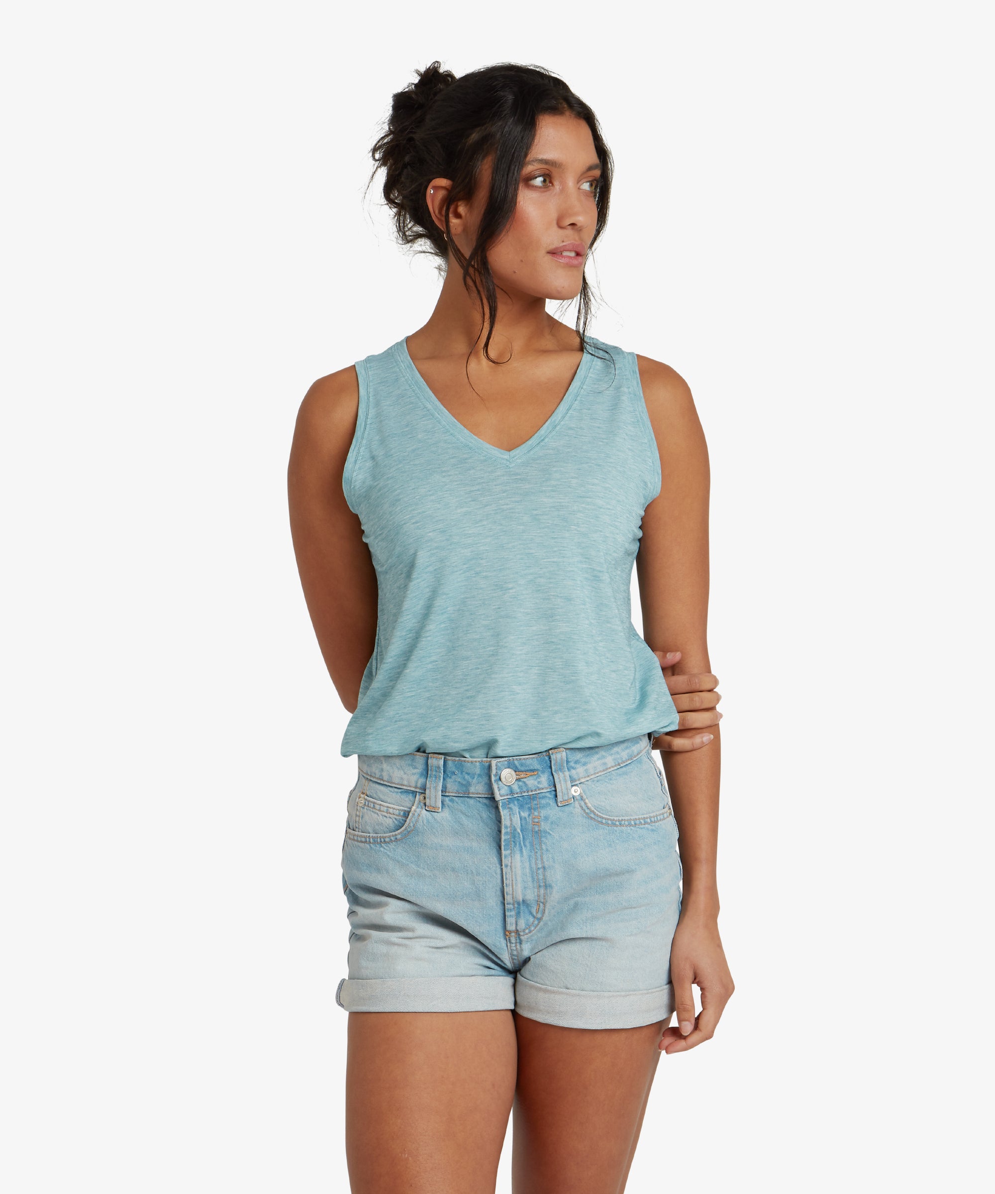 Asha V-Neck Tank Top - Hydra