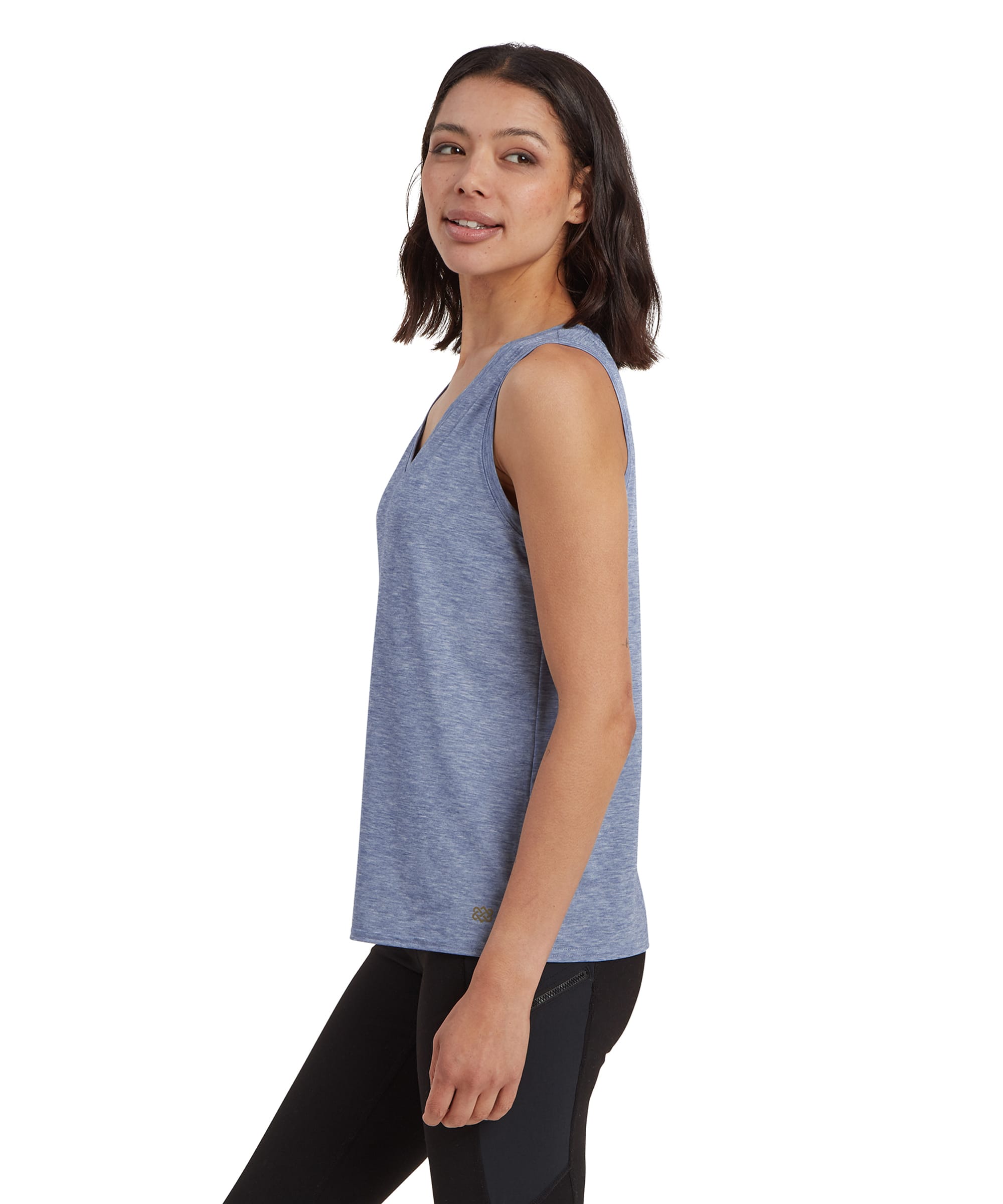 Asha V-Neck Tank Top - Seaport Blue