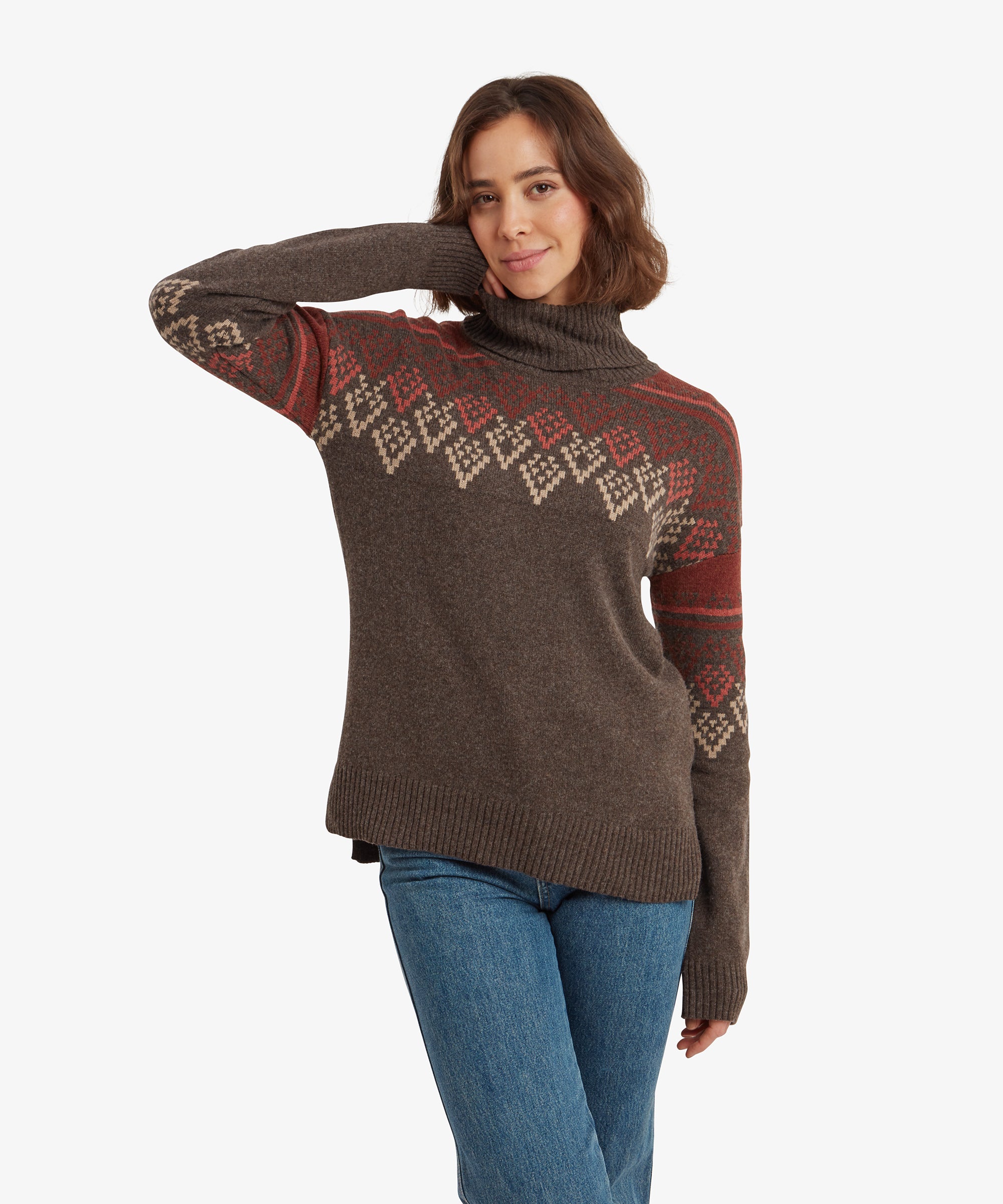 SHERPA Women's Pema Pullover Sweater Merino Wool Alpaca Nordic Jumper Size high quality XL