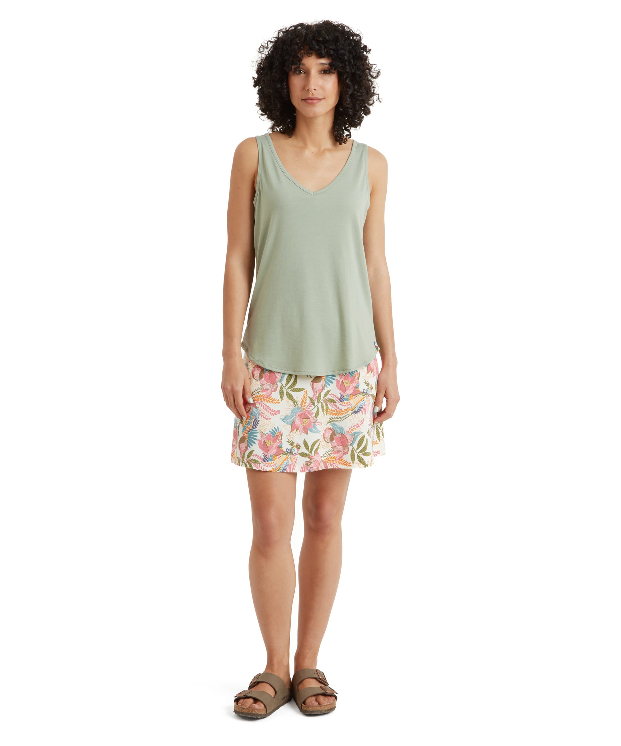 Bali V-Neck Tank Top - Celery