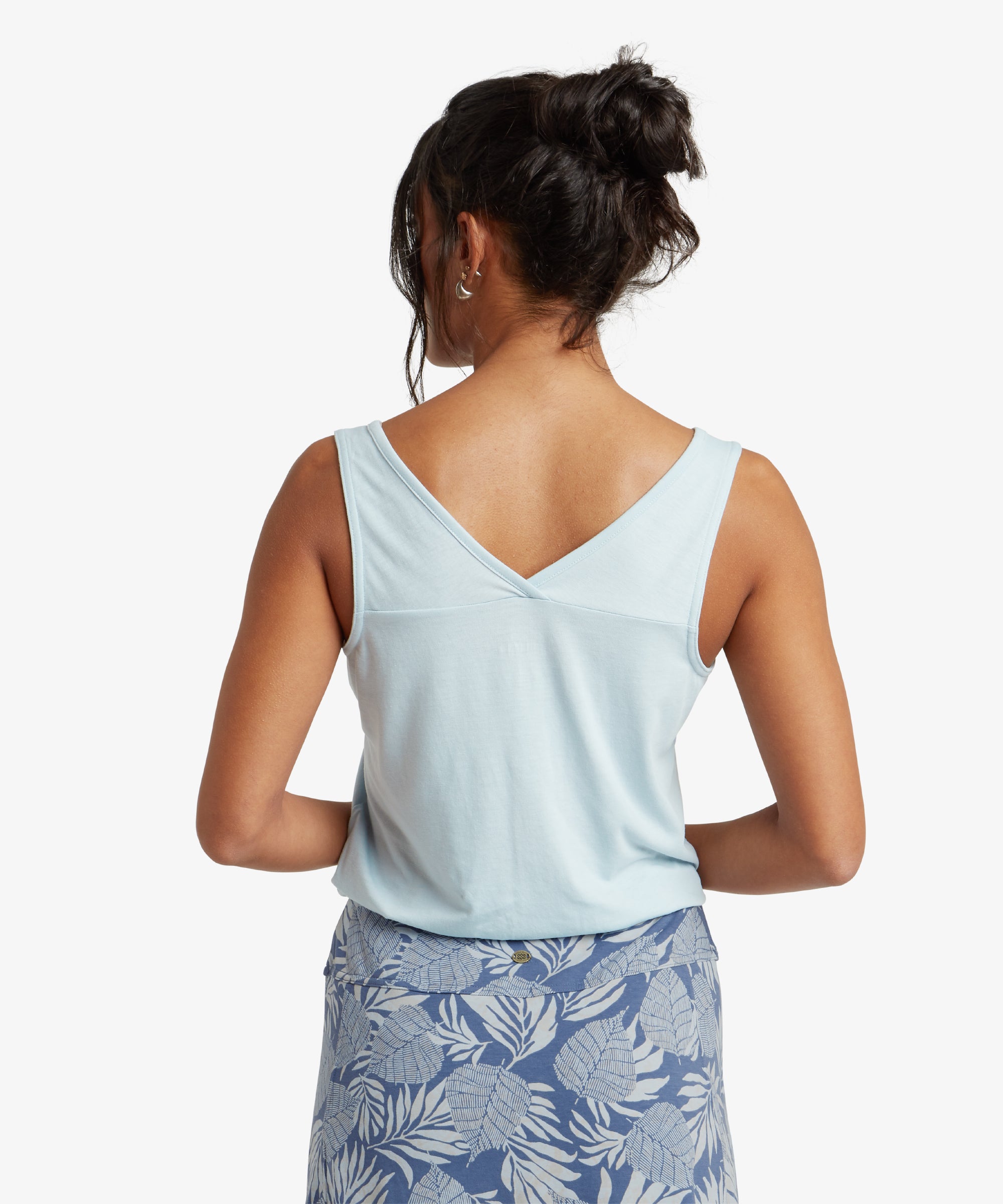 Bali Tanktop mit V-Ausschnitt - Himmelblau