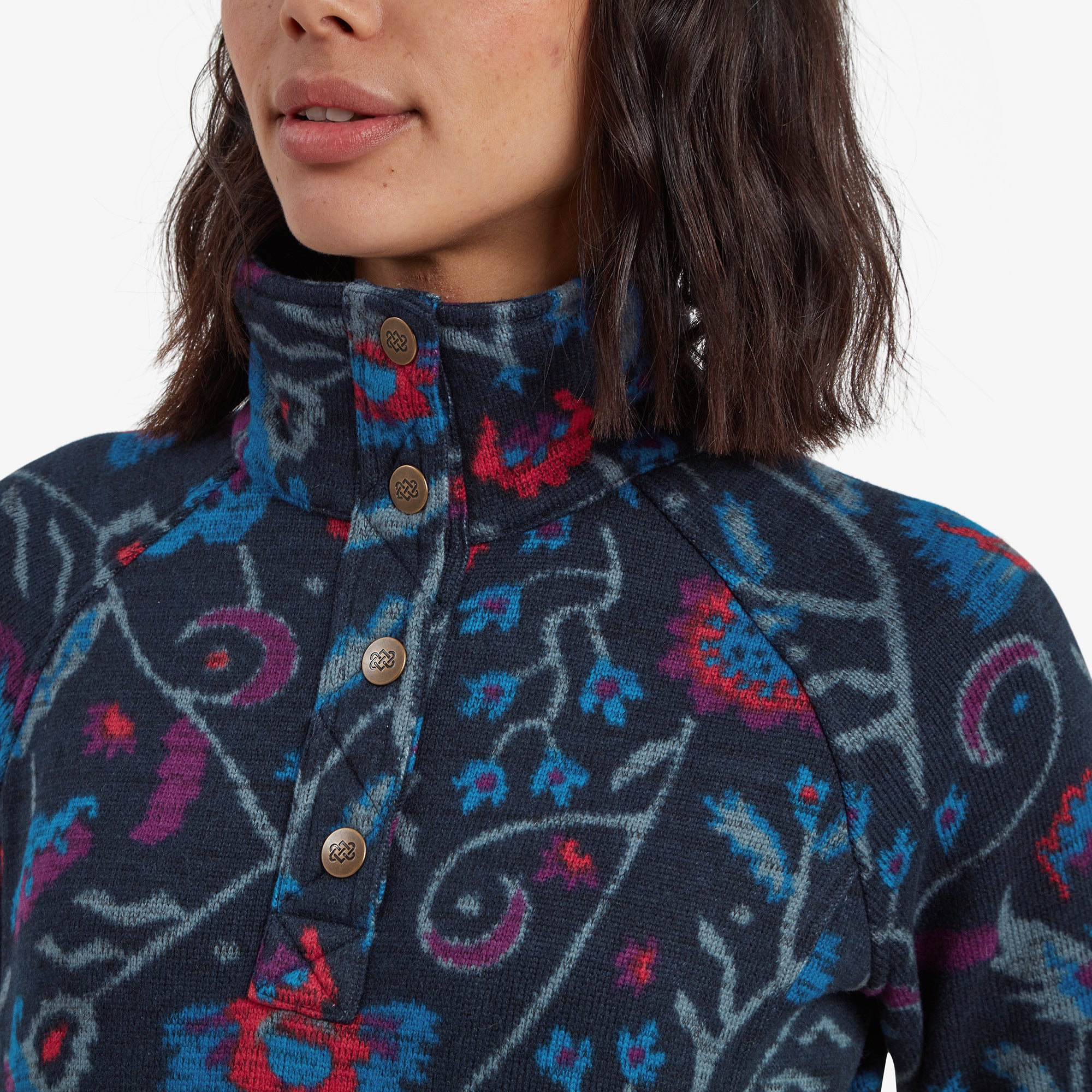 Bhutan-Pullover – Rathee Blue Floral