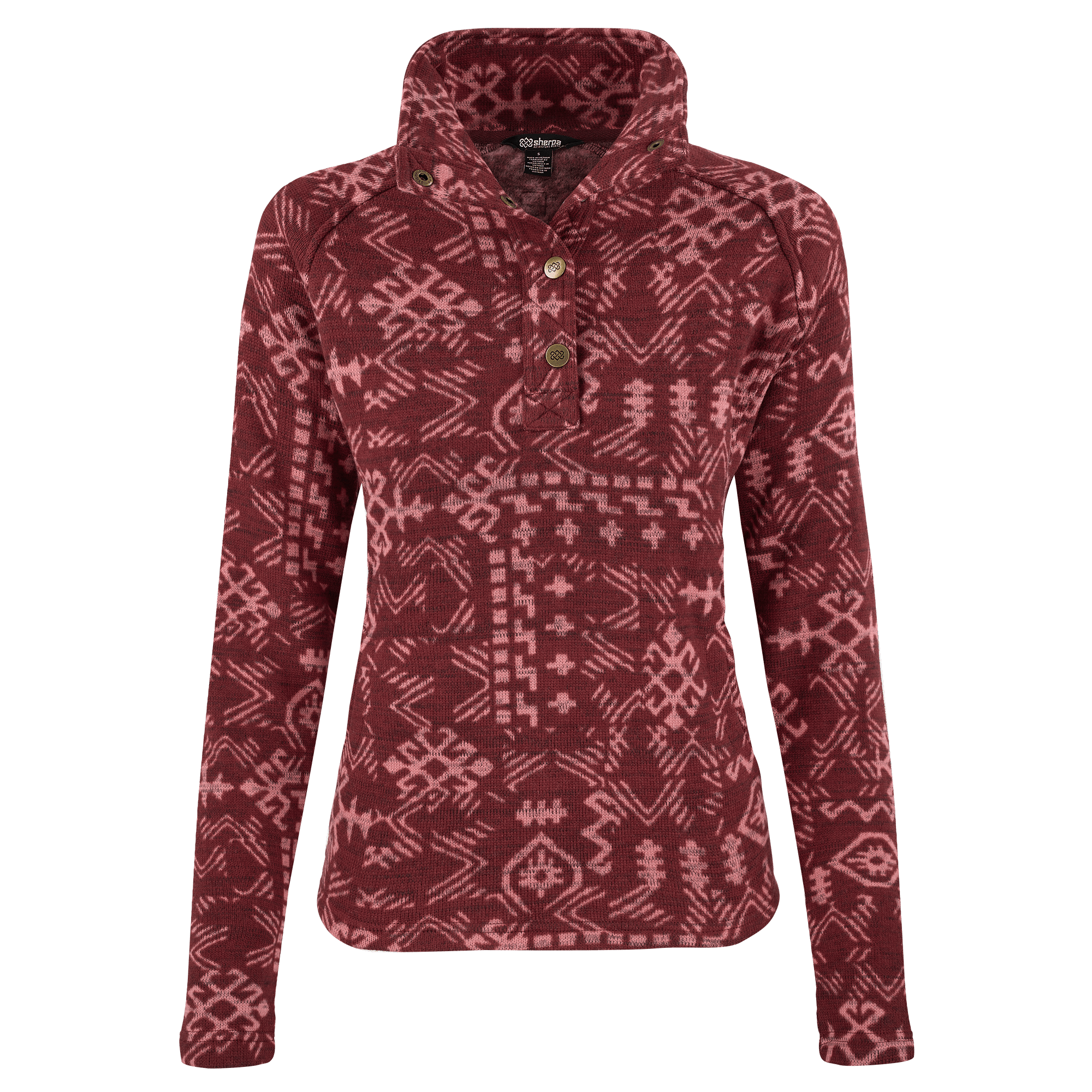 Bhutan Pullover - Rote Bete Abstrakt