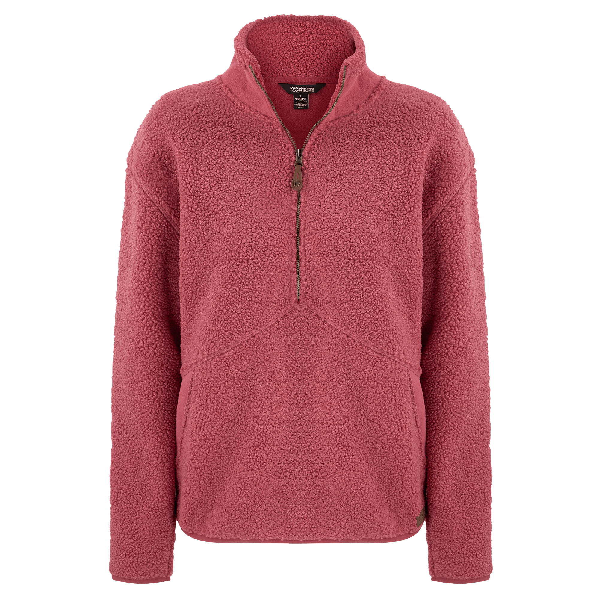 Chamlang Pullover mit halbem Reißverschluss - Mineralrot