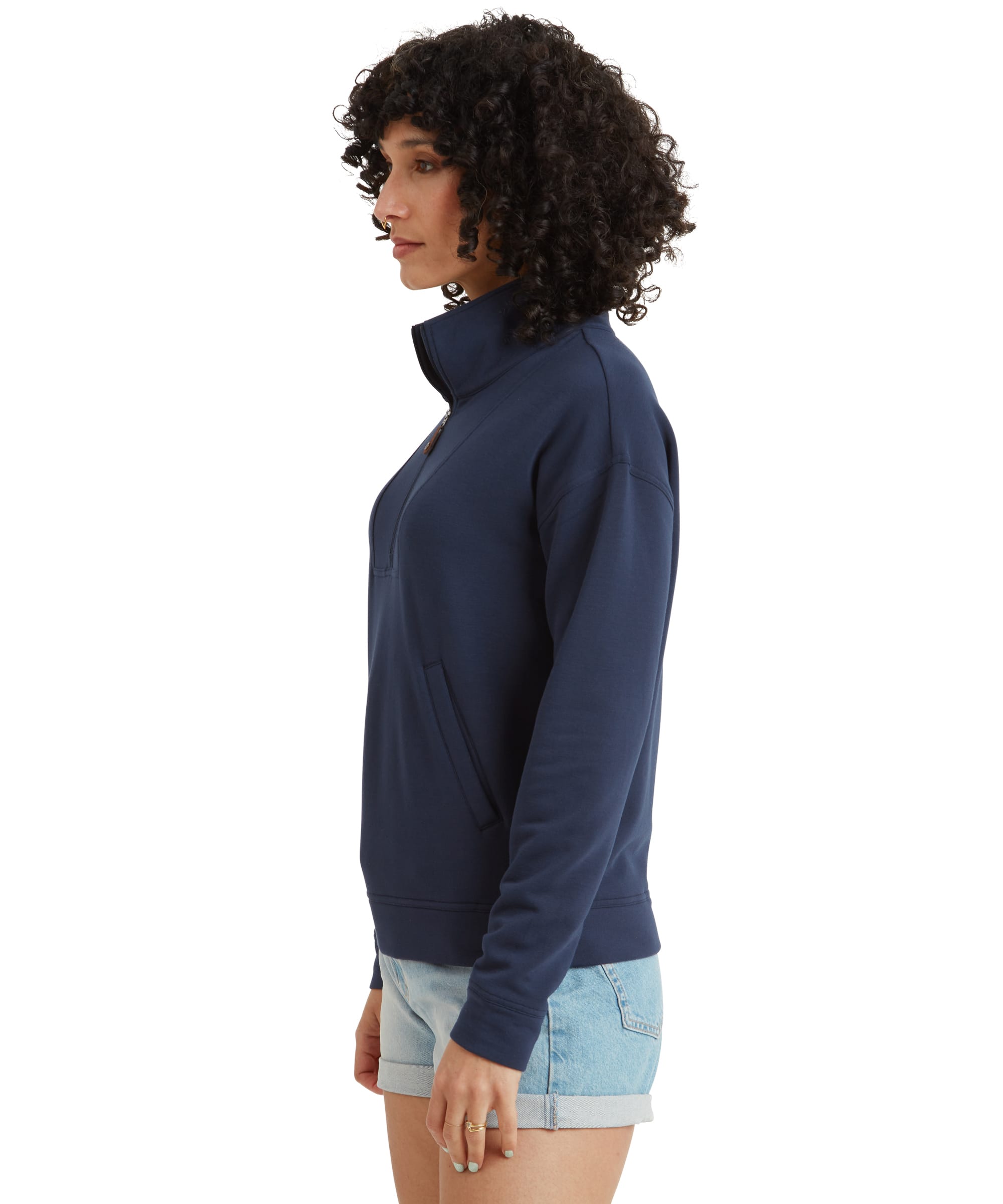 Dhyan Quarter Zip - Rathee Blue