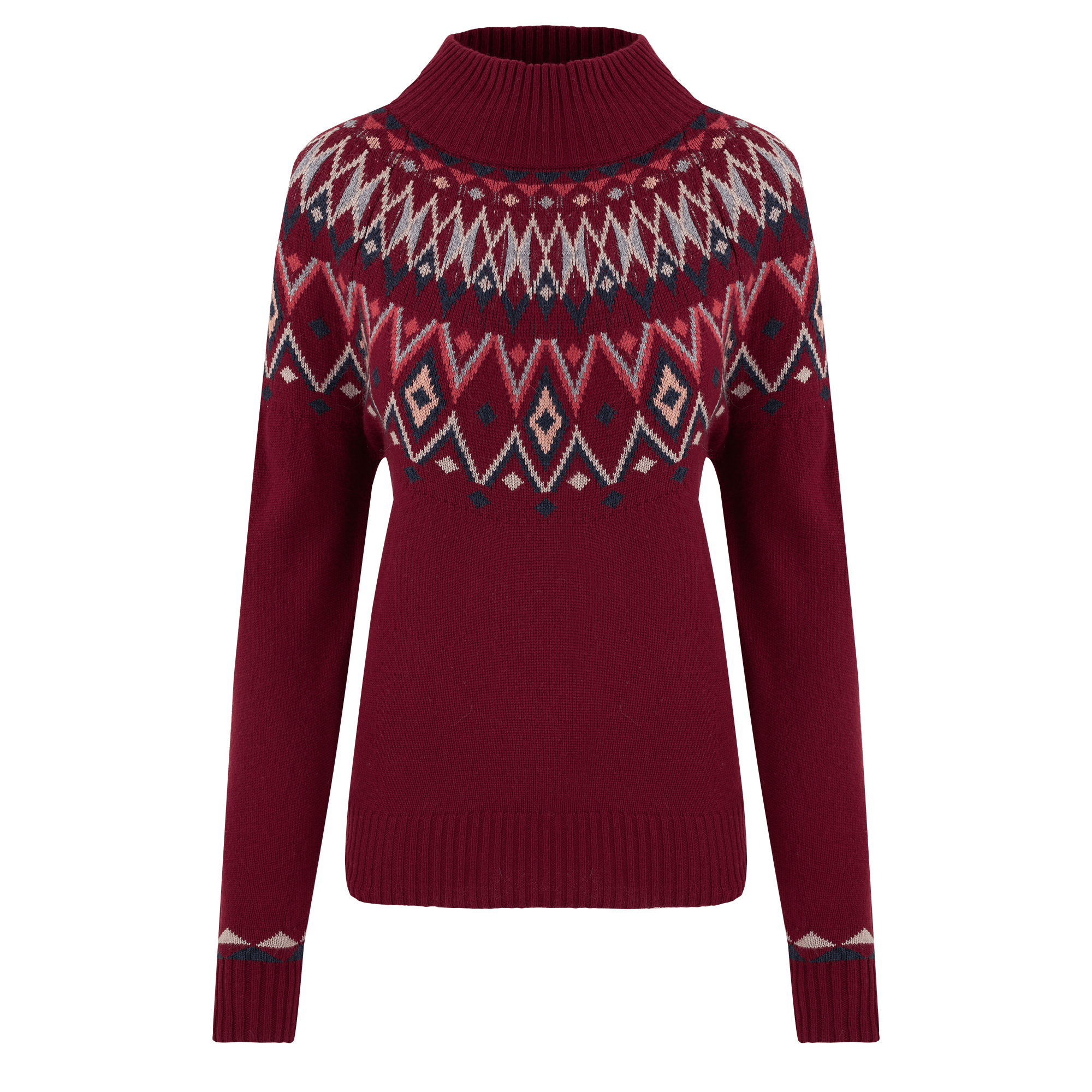 Sherpa Adventure Gear Indu Eco Mock Neck Jumper in Red