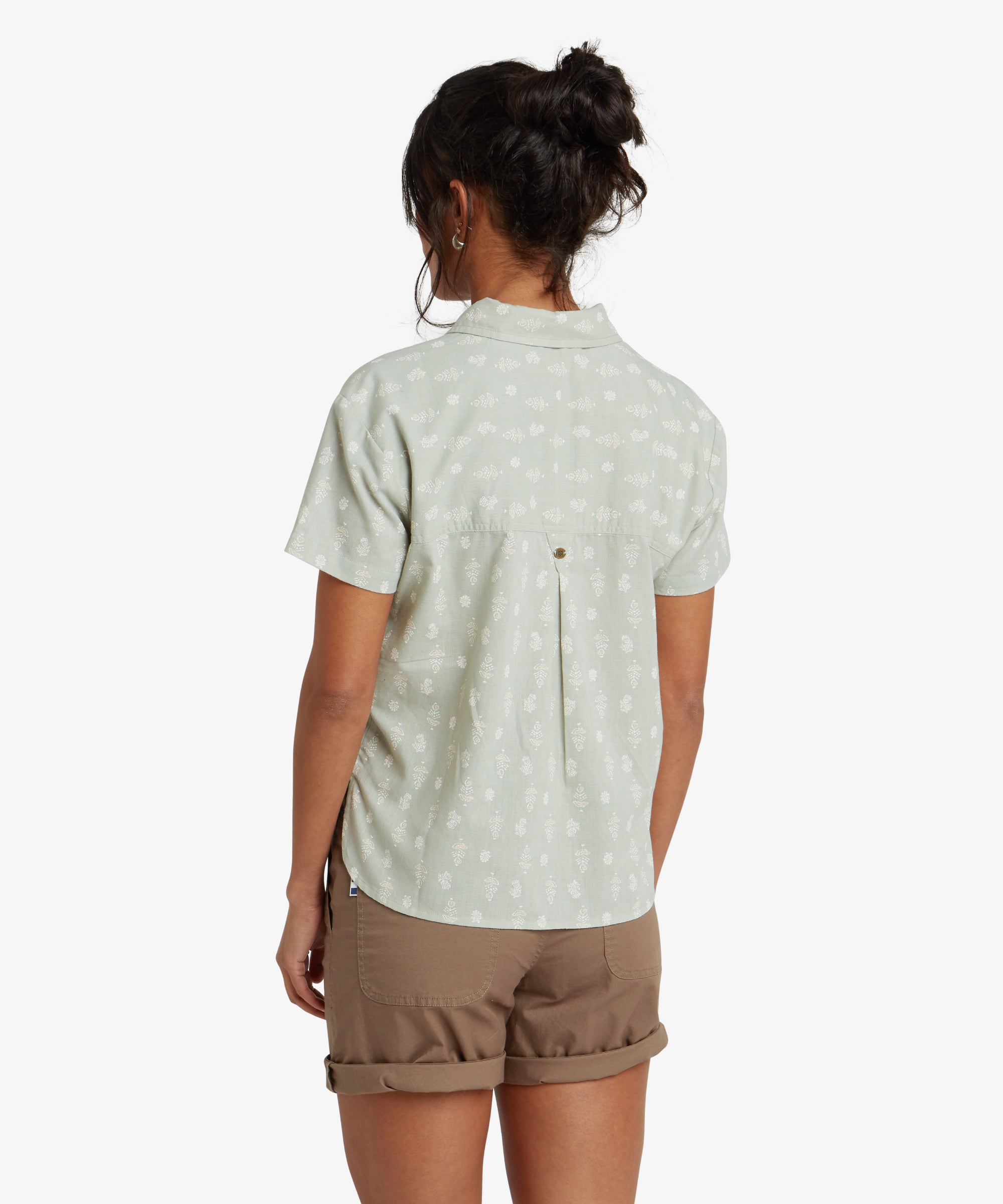 Jaya Camp Shirt - Celery Indi Blossom