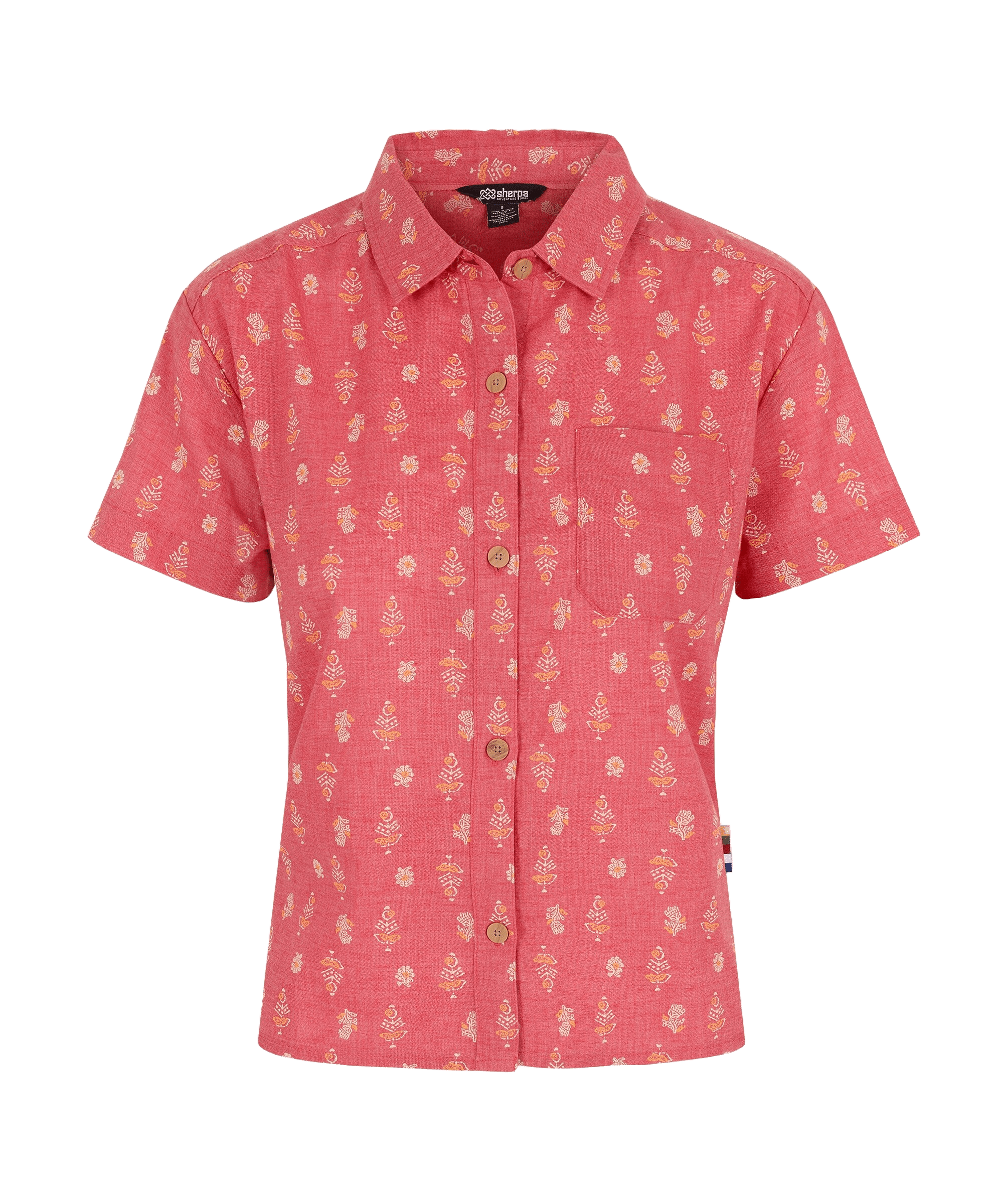 Jaya Camp Shirt - Mineral Red Indi Blossom