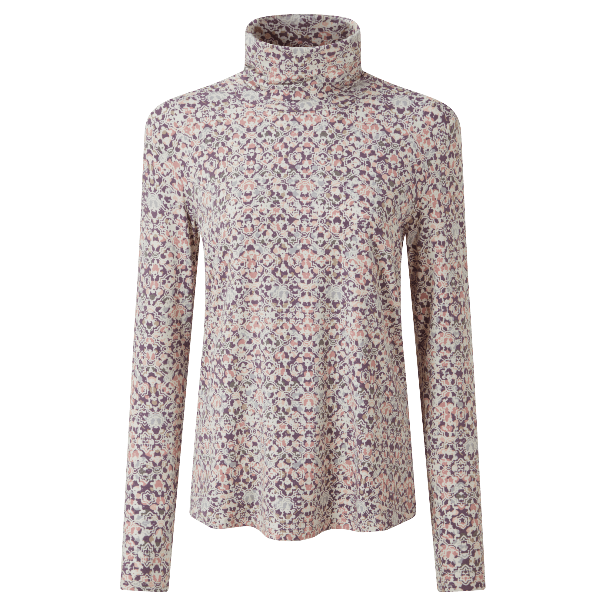 Kira Ls Turtleneck - Peetho Geo Print