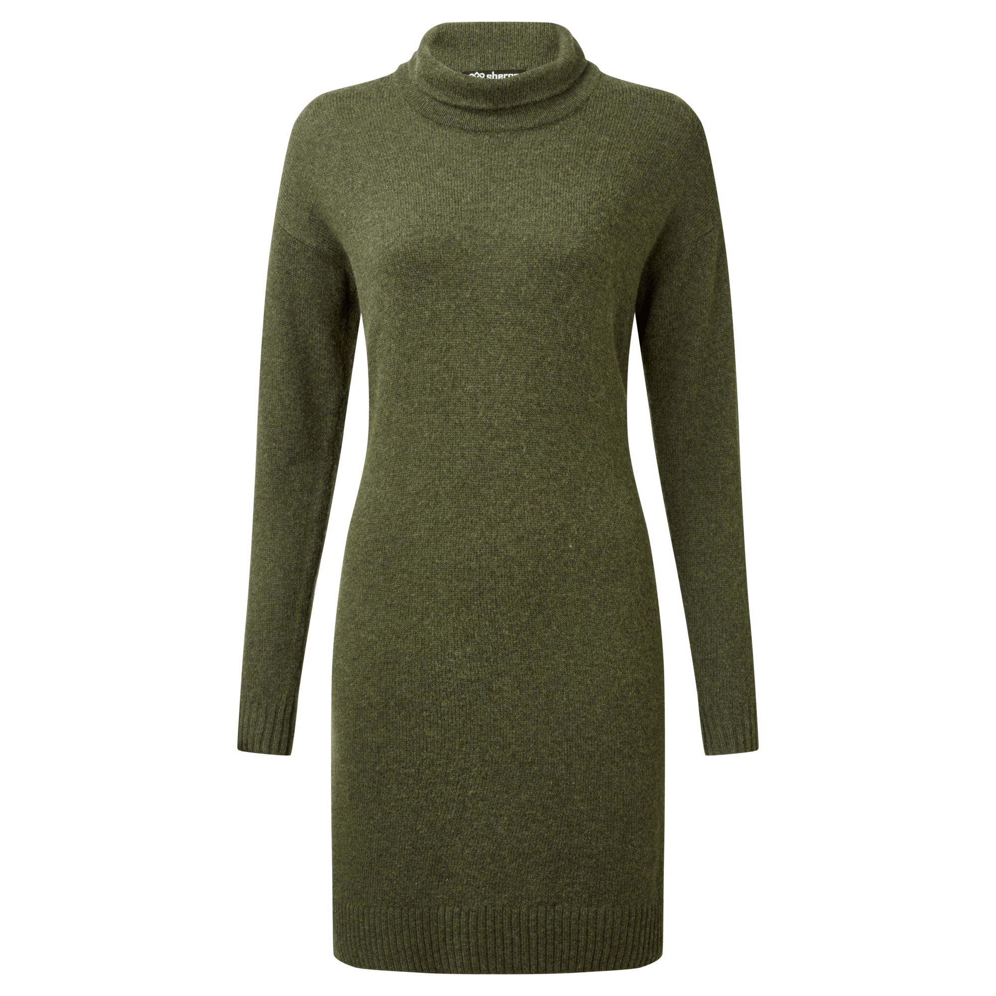 Lhakpa Mock Neck Dress - Evergreen